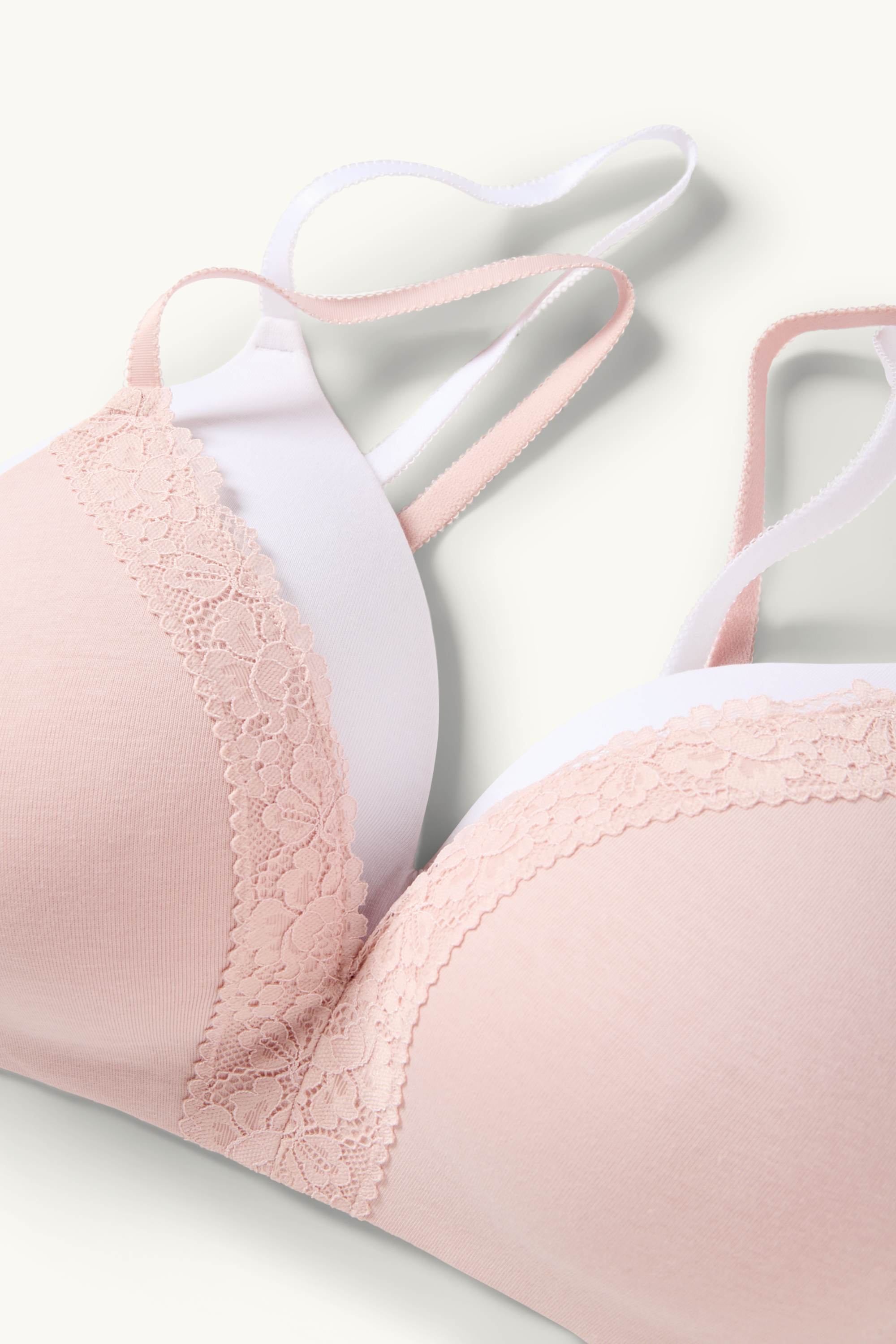 Multipack of 2 - non-wired bra - padded white / rose