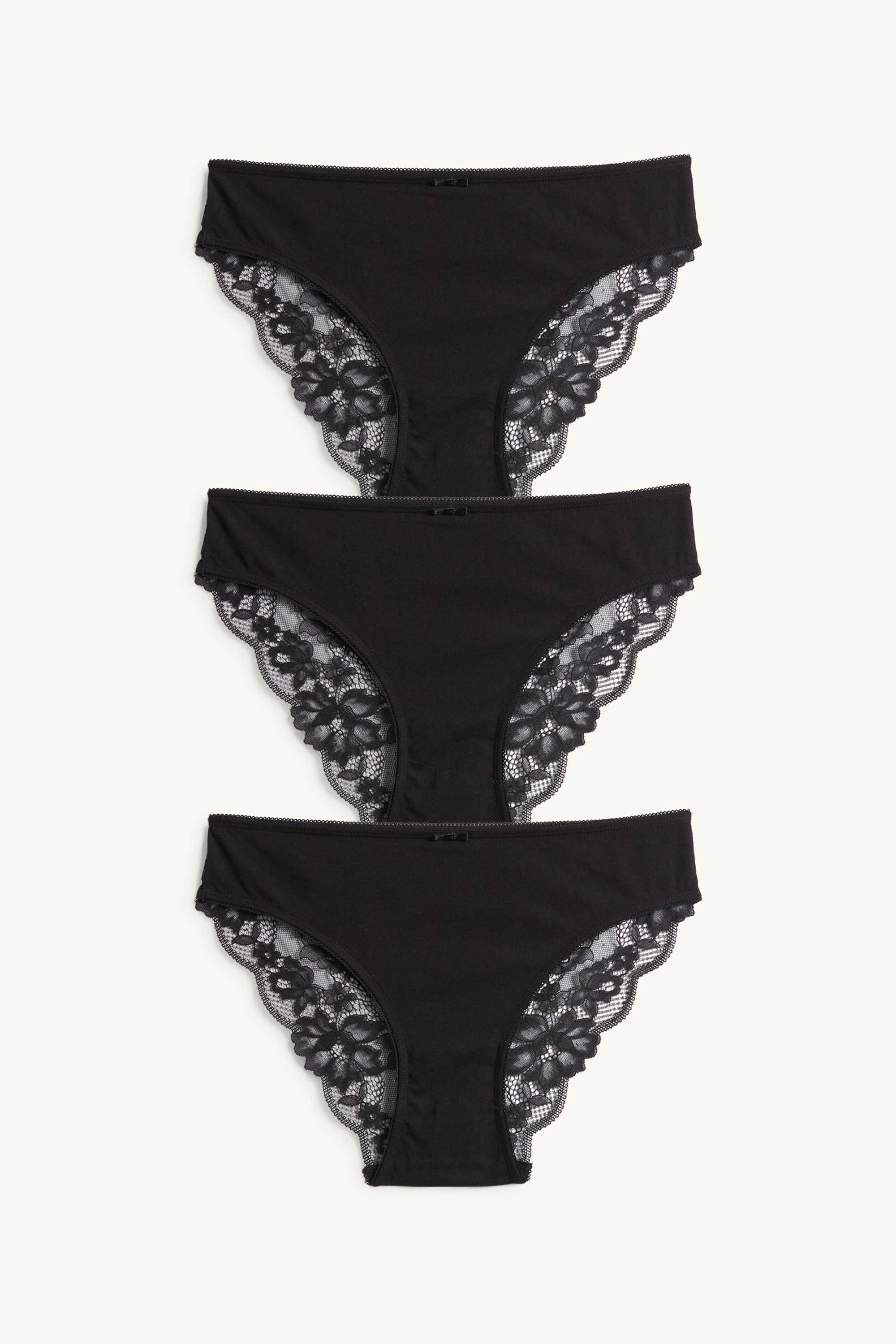 Multipack of 3 - knickers black