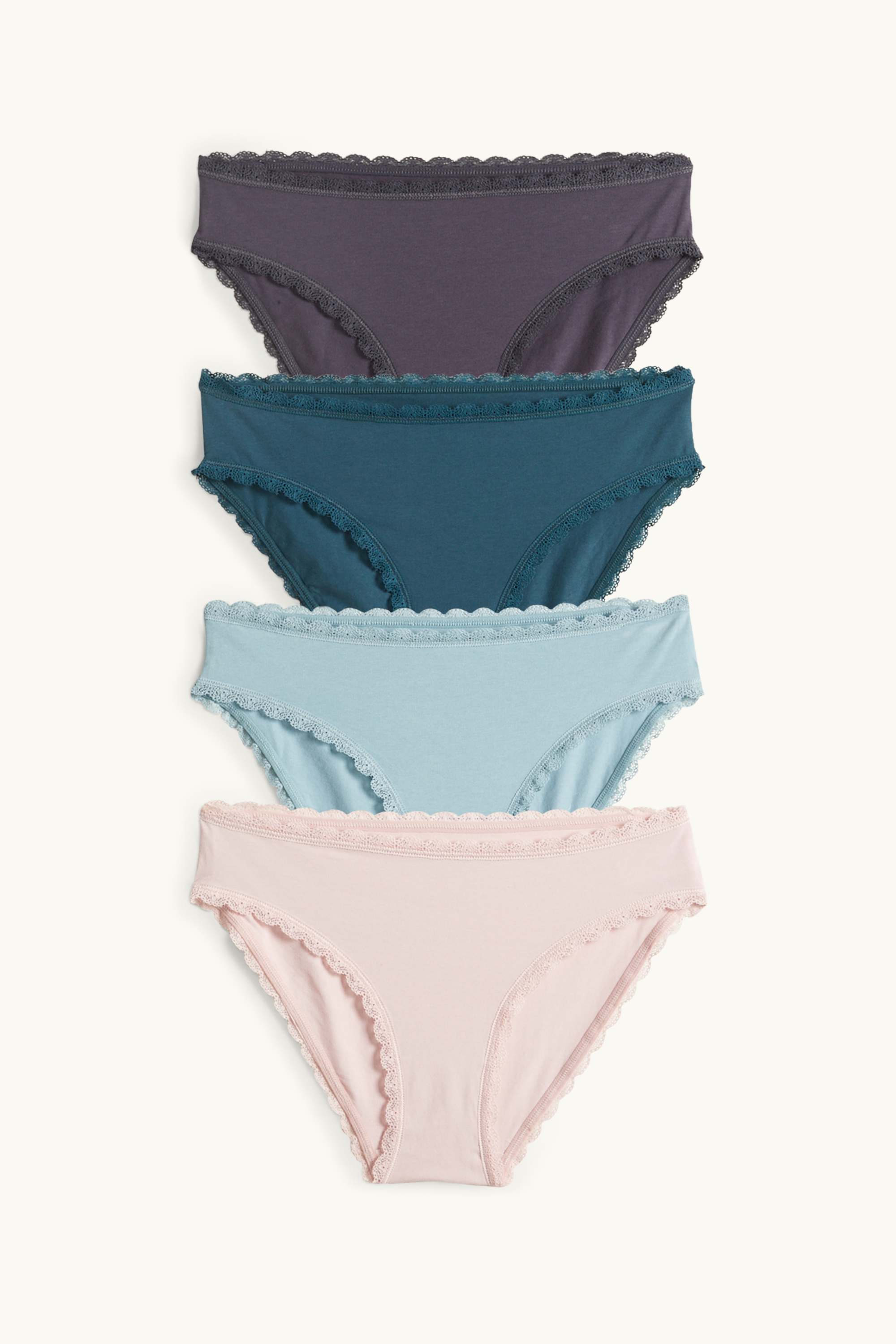 Multipack of 4 - knickers rose / turquoise