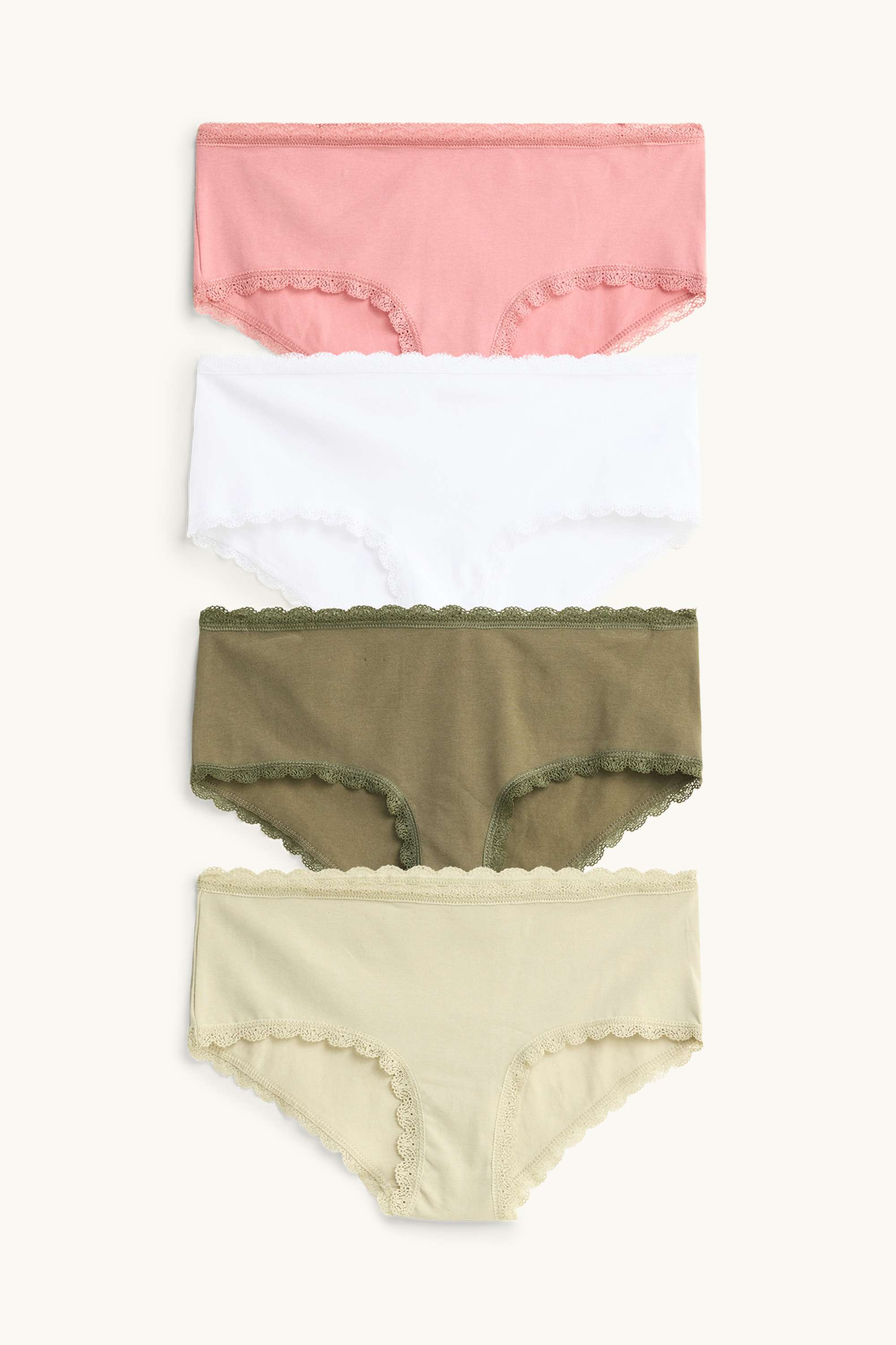 Multipack of 4 - hipsters green / rose