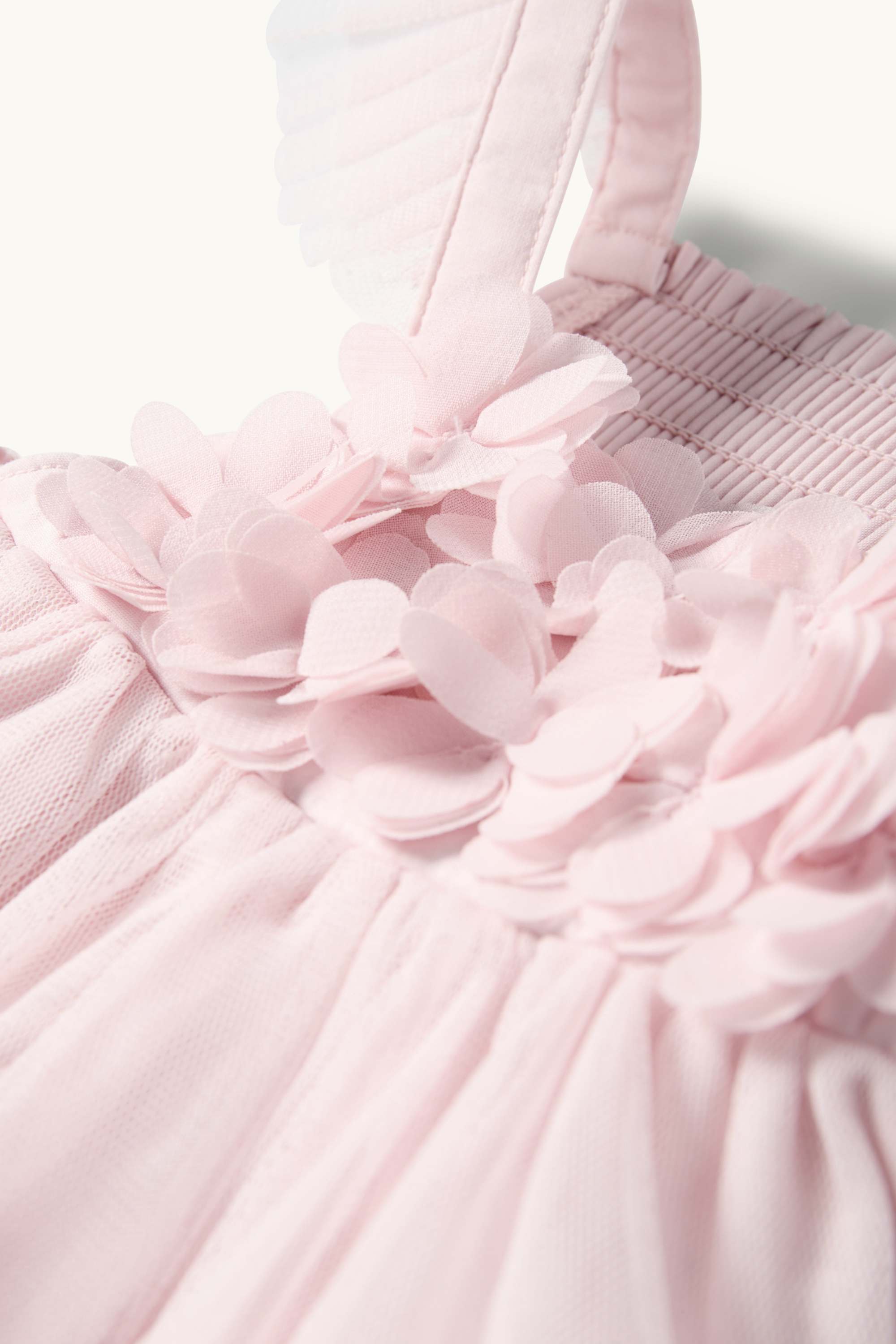 Floral - baby dress - party - smocked rose