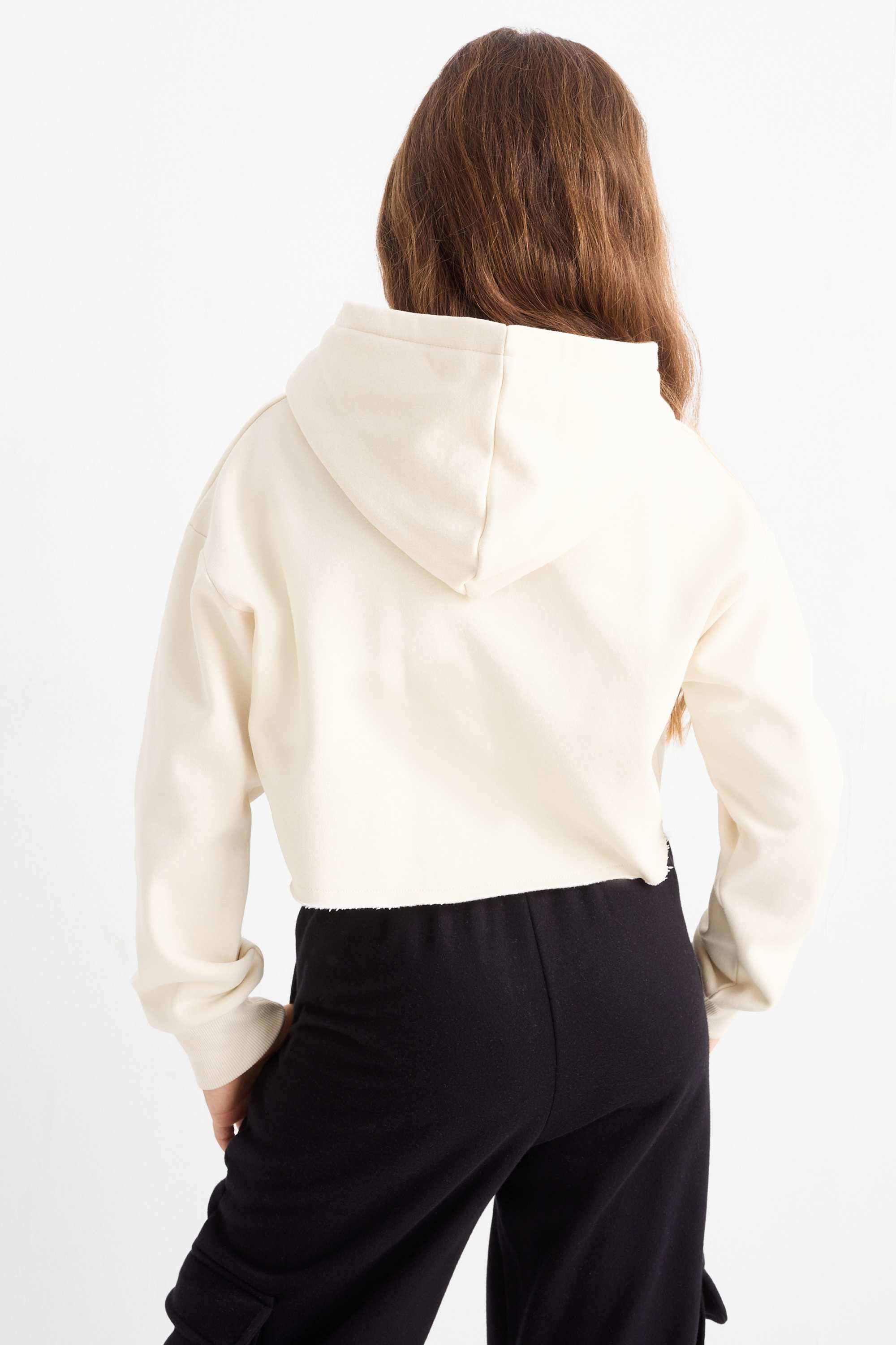Kuromi - set - hoodie and top - 2 piece light beige
