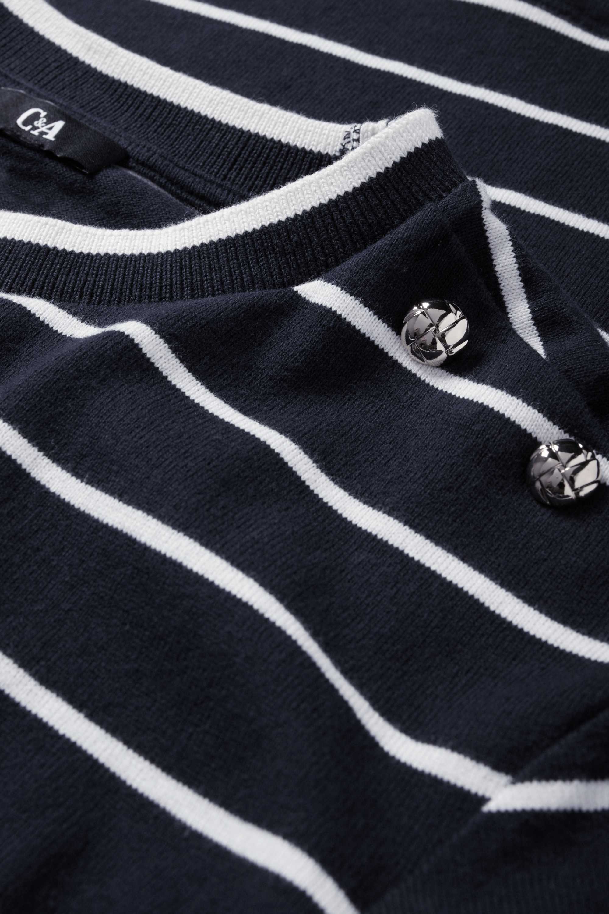 Jumper - striped dark blue