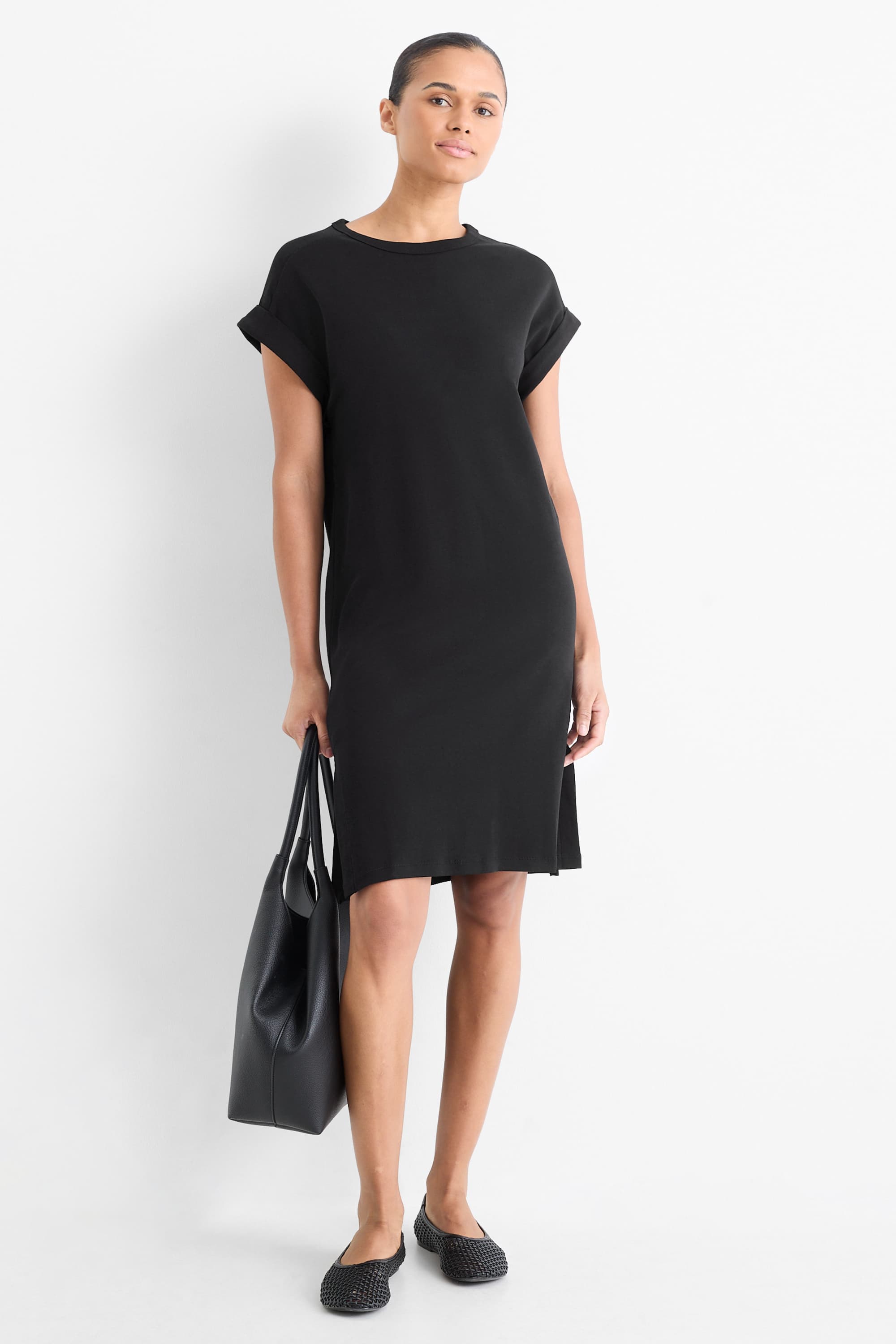 T-shirt dress black