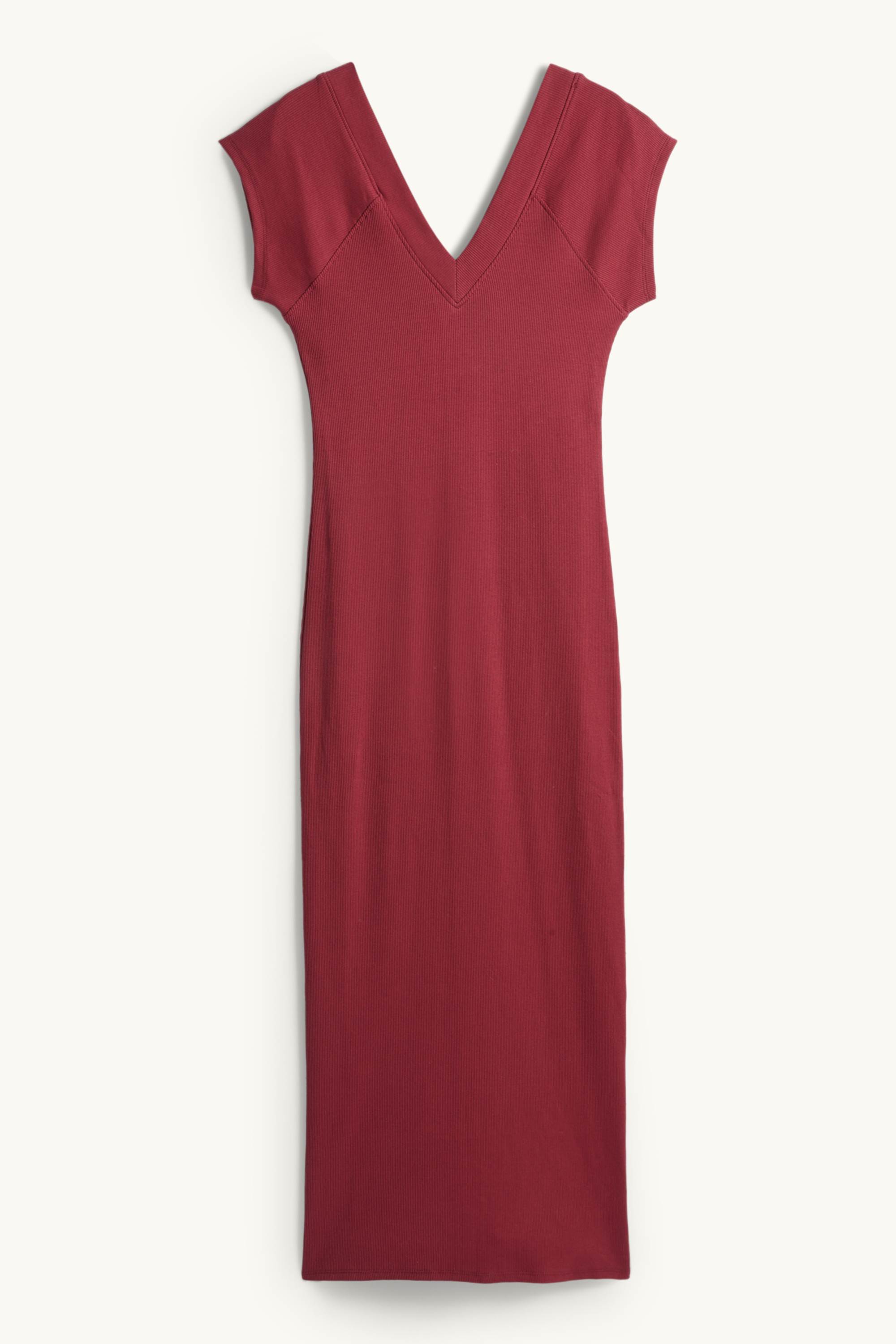 Bodycon dress - ribbed bordeaux