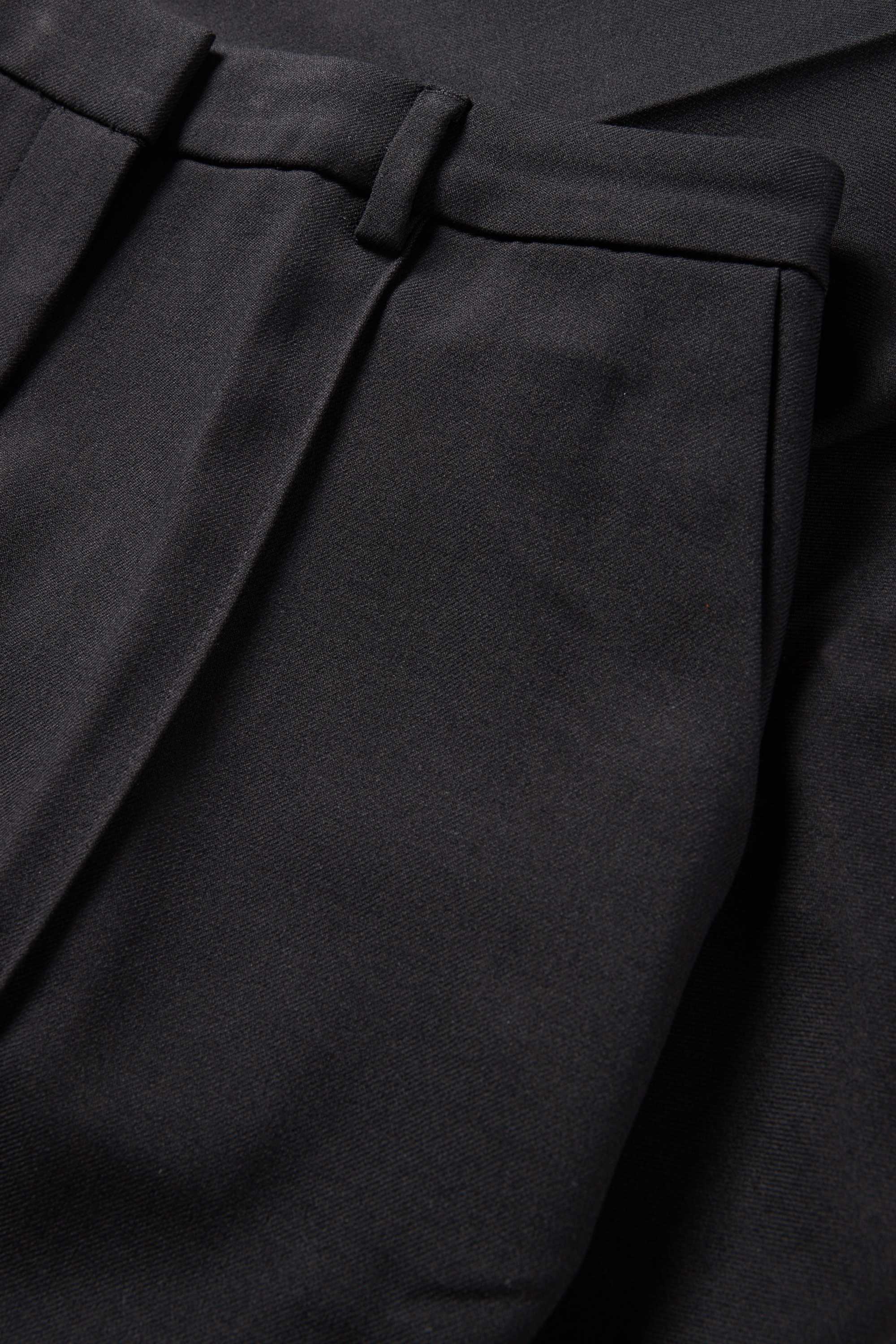 Cloth trousers - mid-rise waist - tapered fit black