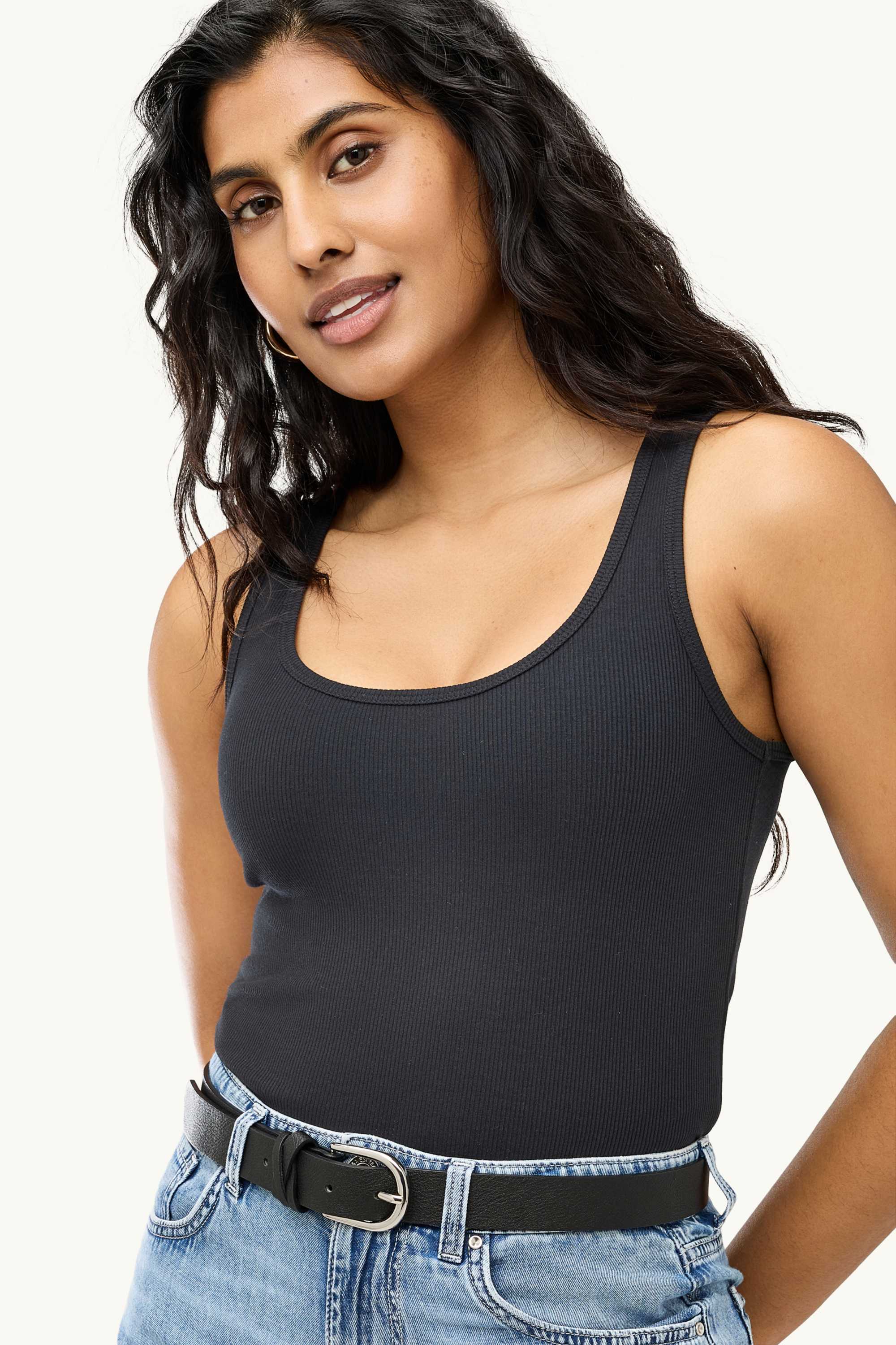 Top - ribbed black