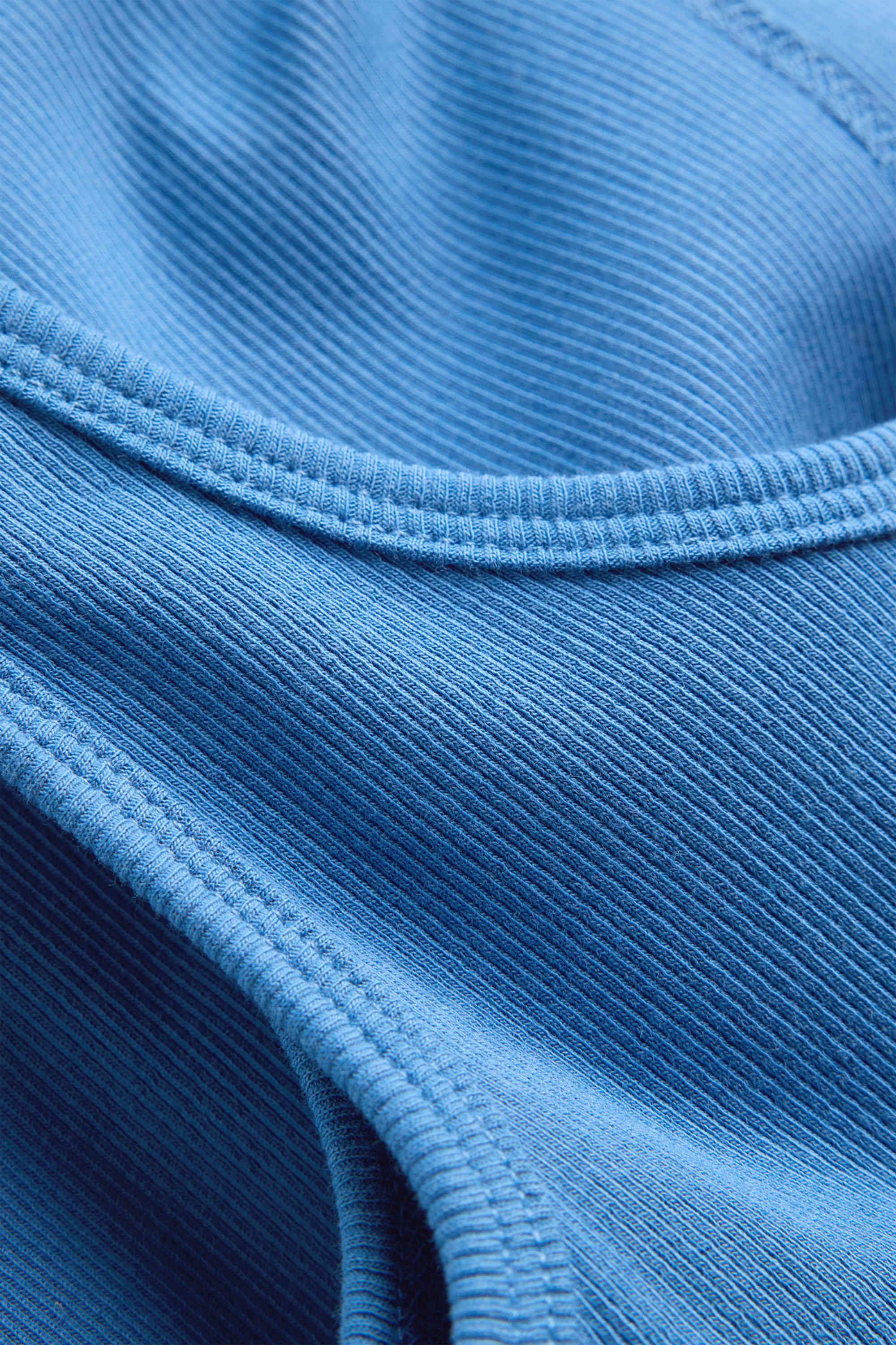 Top - ribbed blue