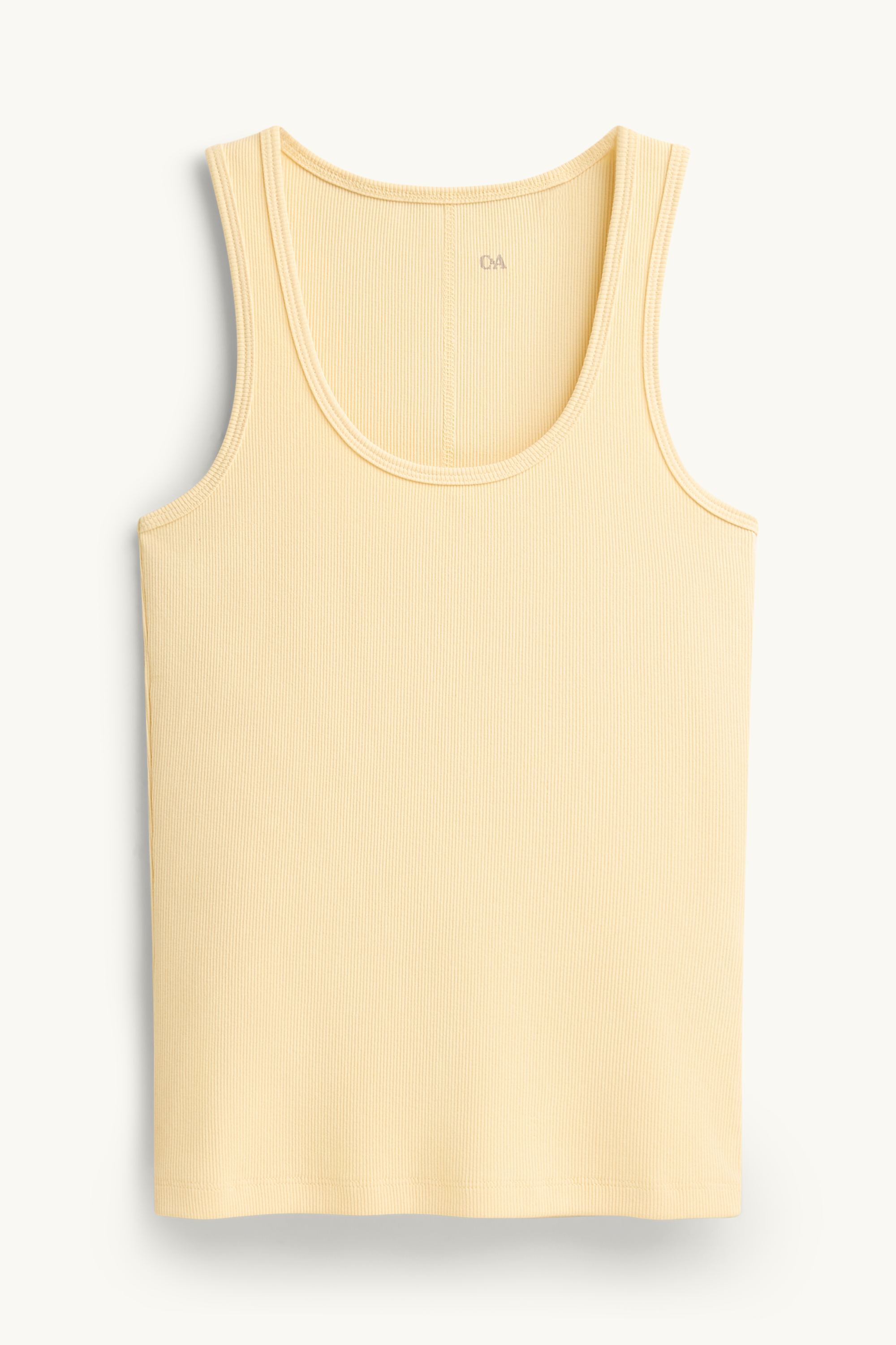Top - ribbed light yellow