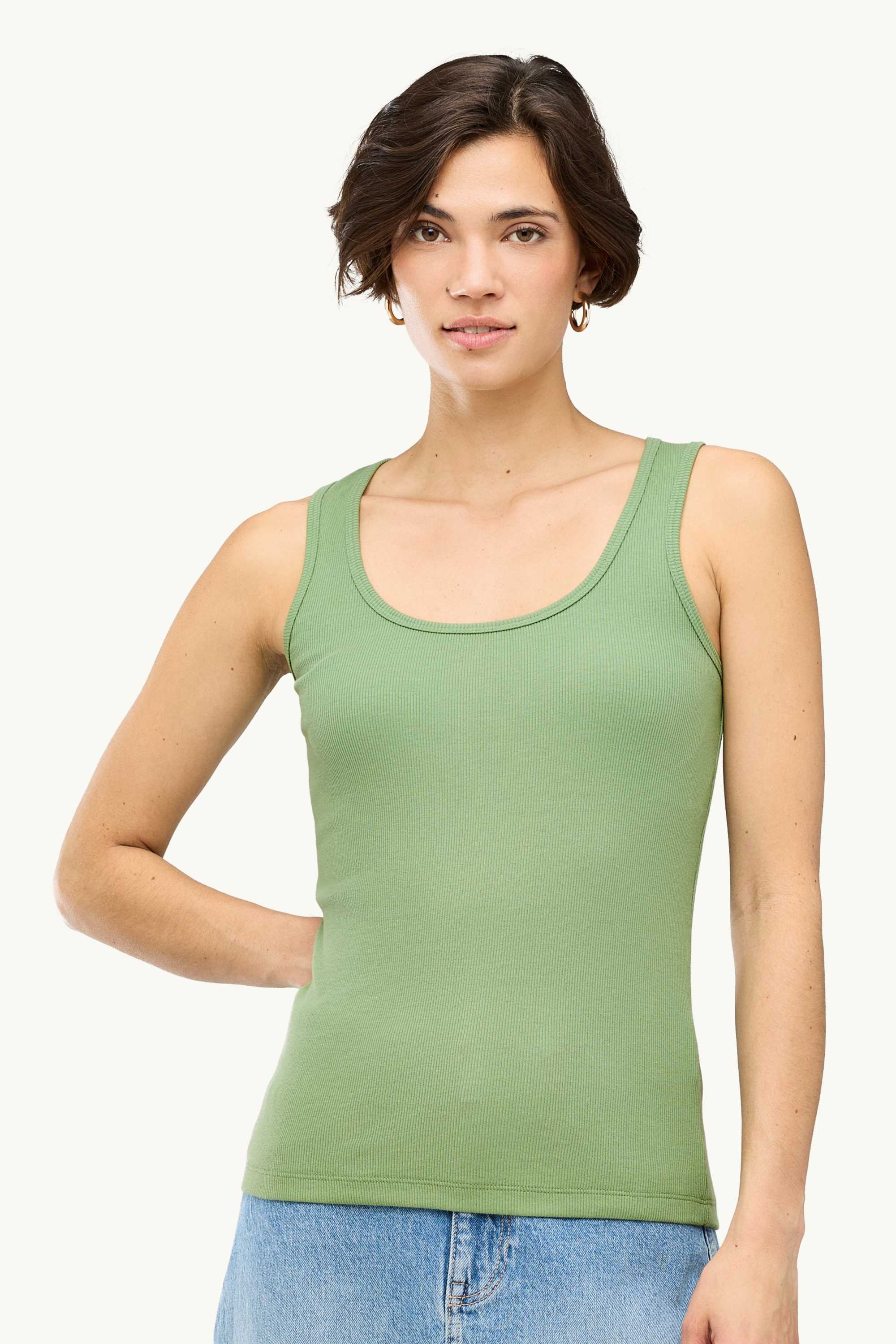 Top - ribbed green
