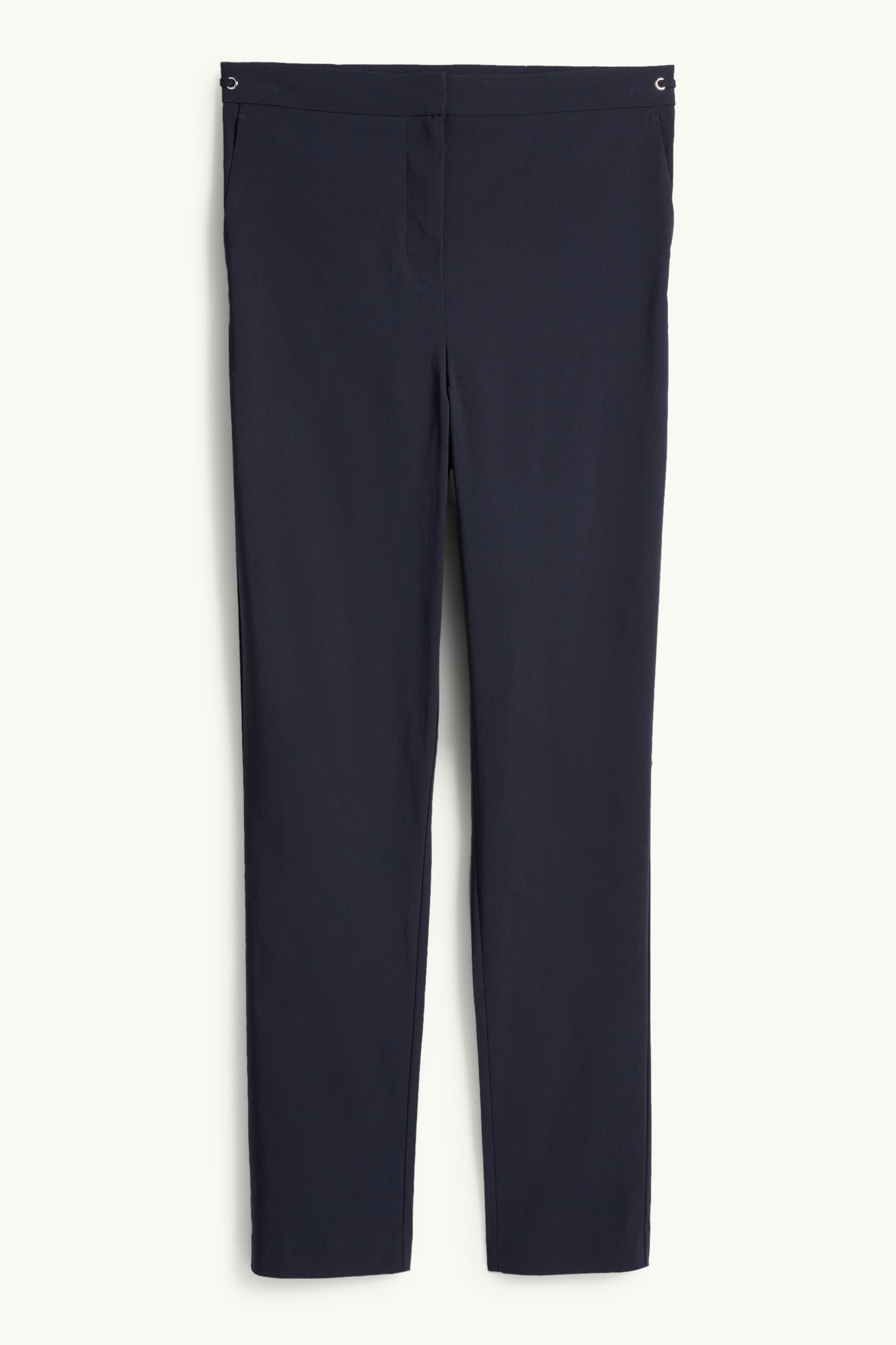 Cloth trousers - mid-rise waist - tapered fit dark blue