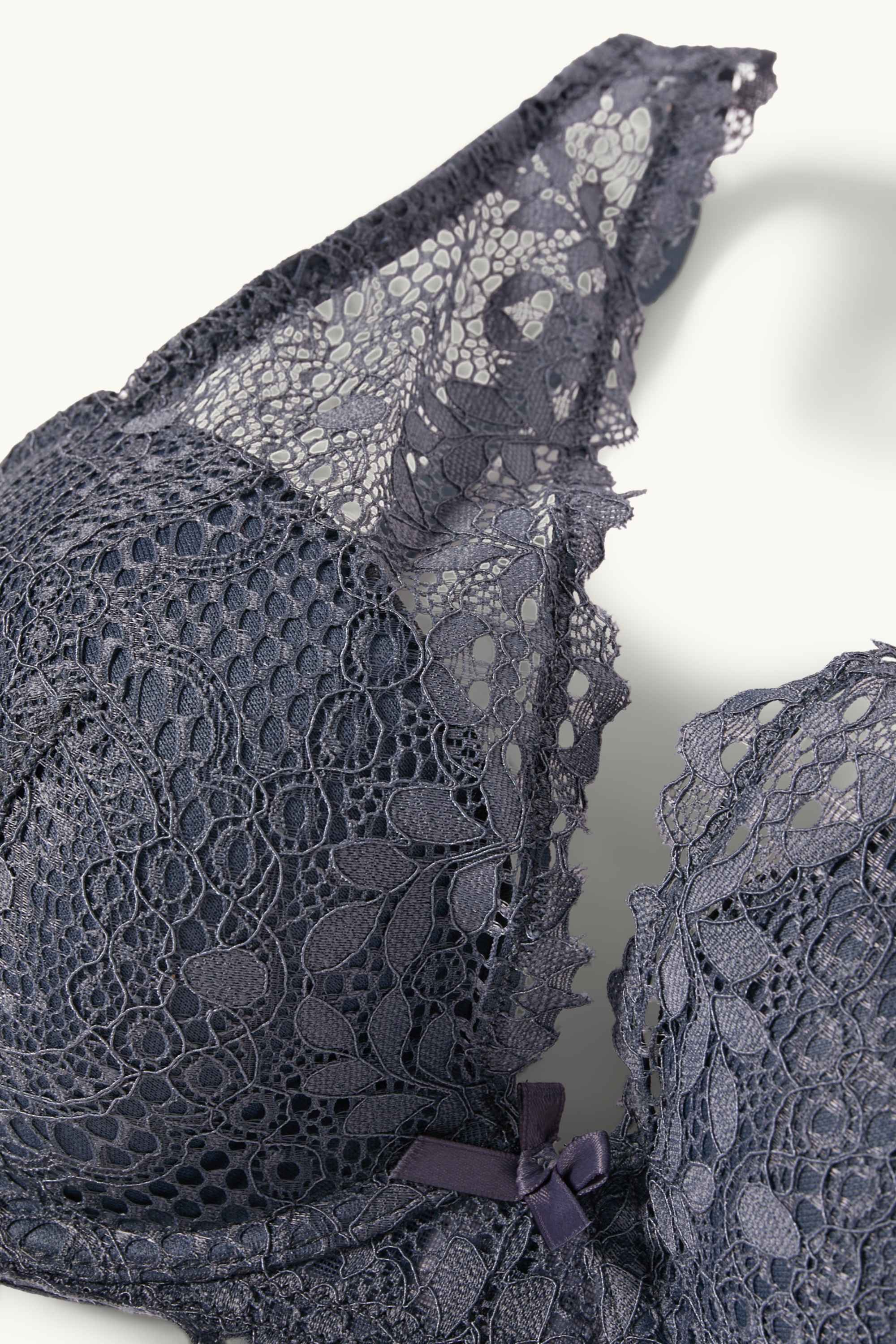 Underwire bra - PLUNGE - padded gray