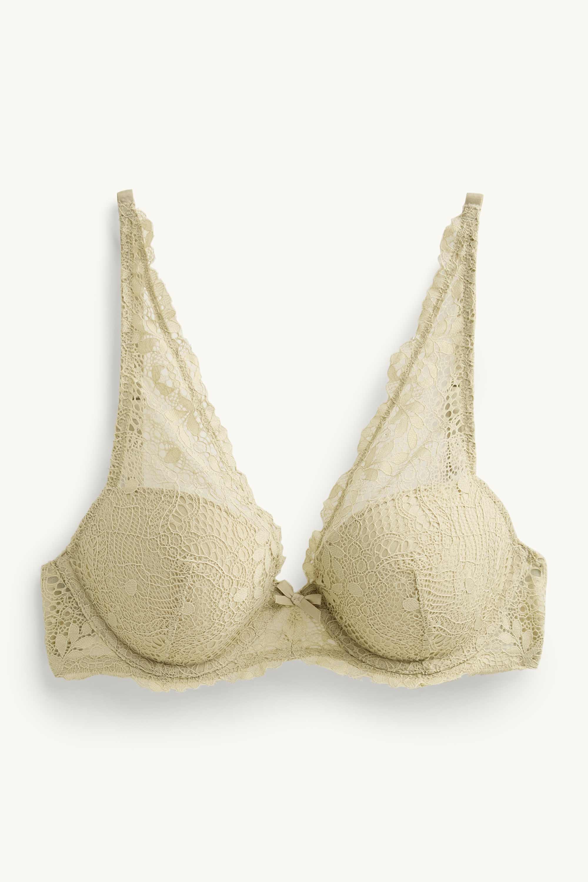 Underwire bra - PLUNGE - padded light green