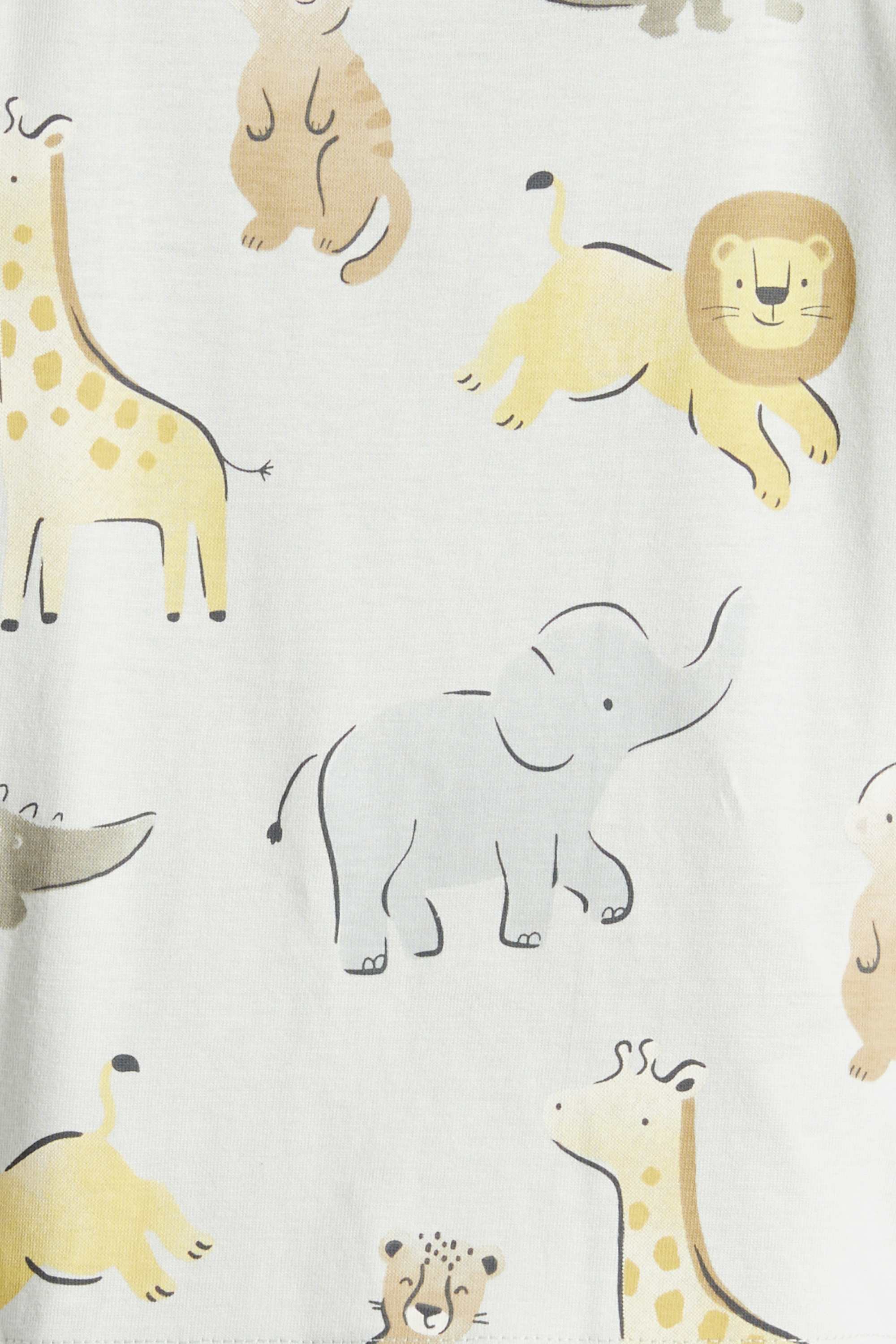 Multipack of 3 - wild animals - short sleeve T-shirt dark blue / creme white