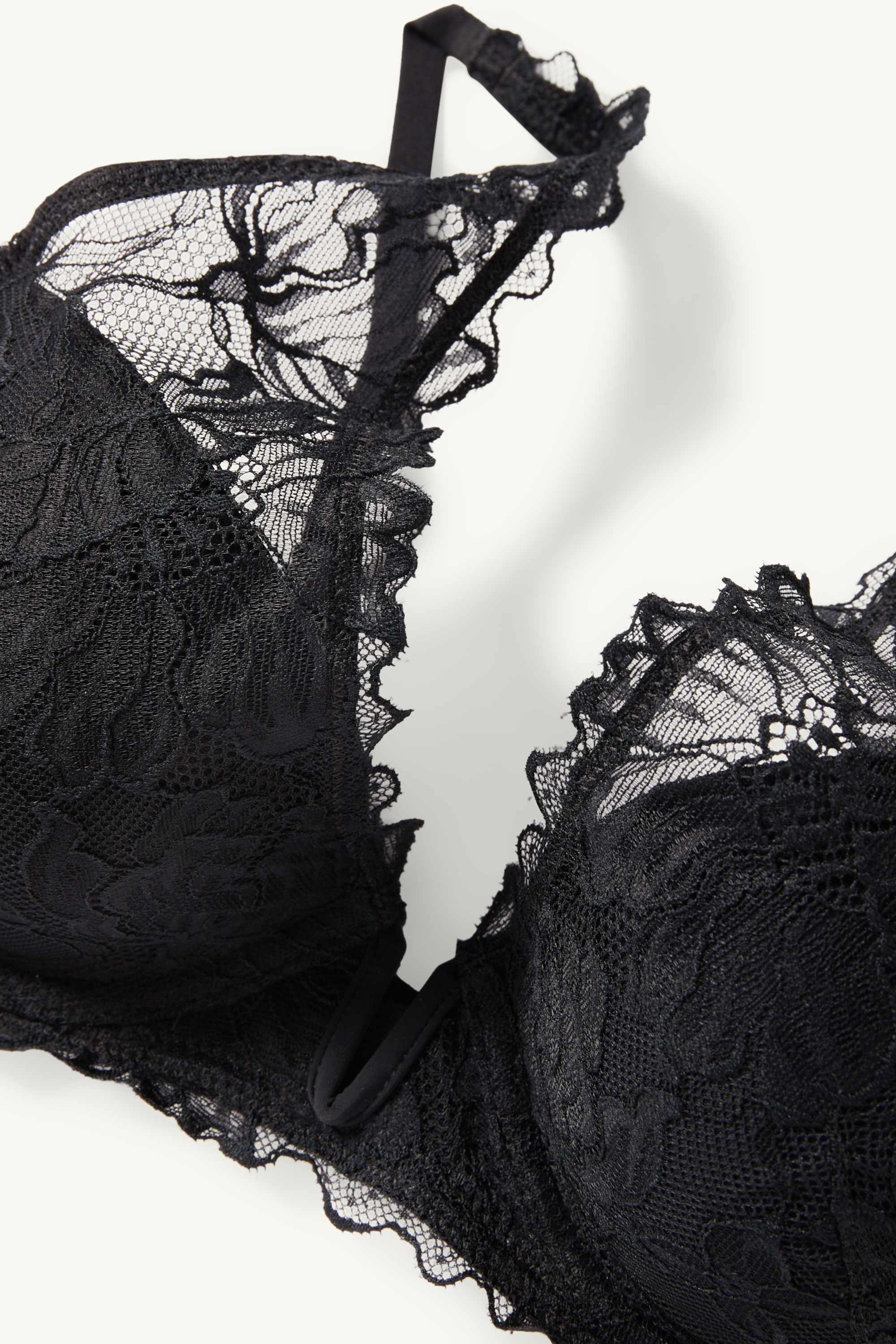 Underwire bra - PLUNGE - padded black