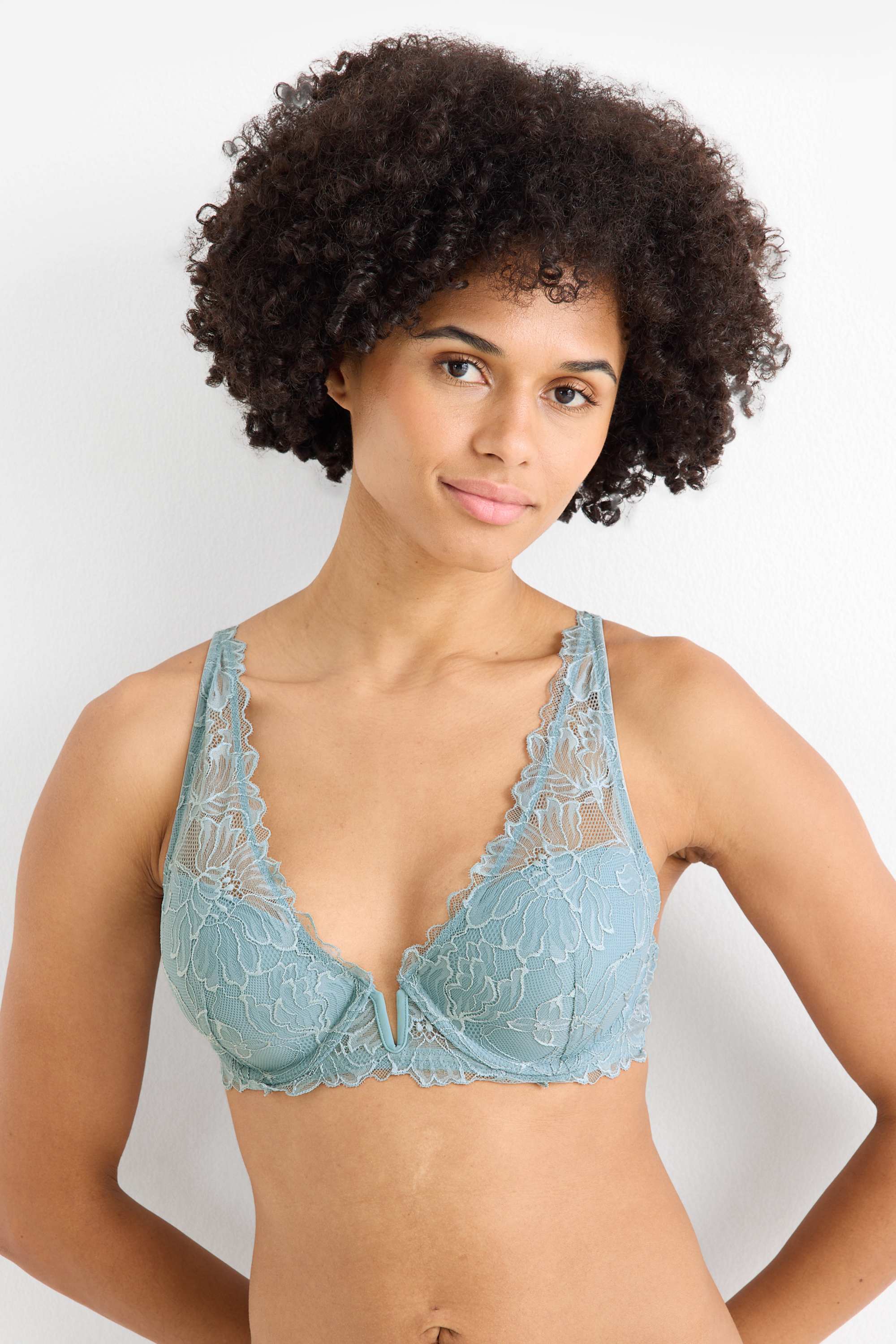 Underwire bra - PLUNGE - padded dark turquoise