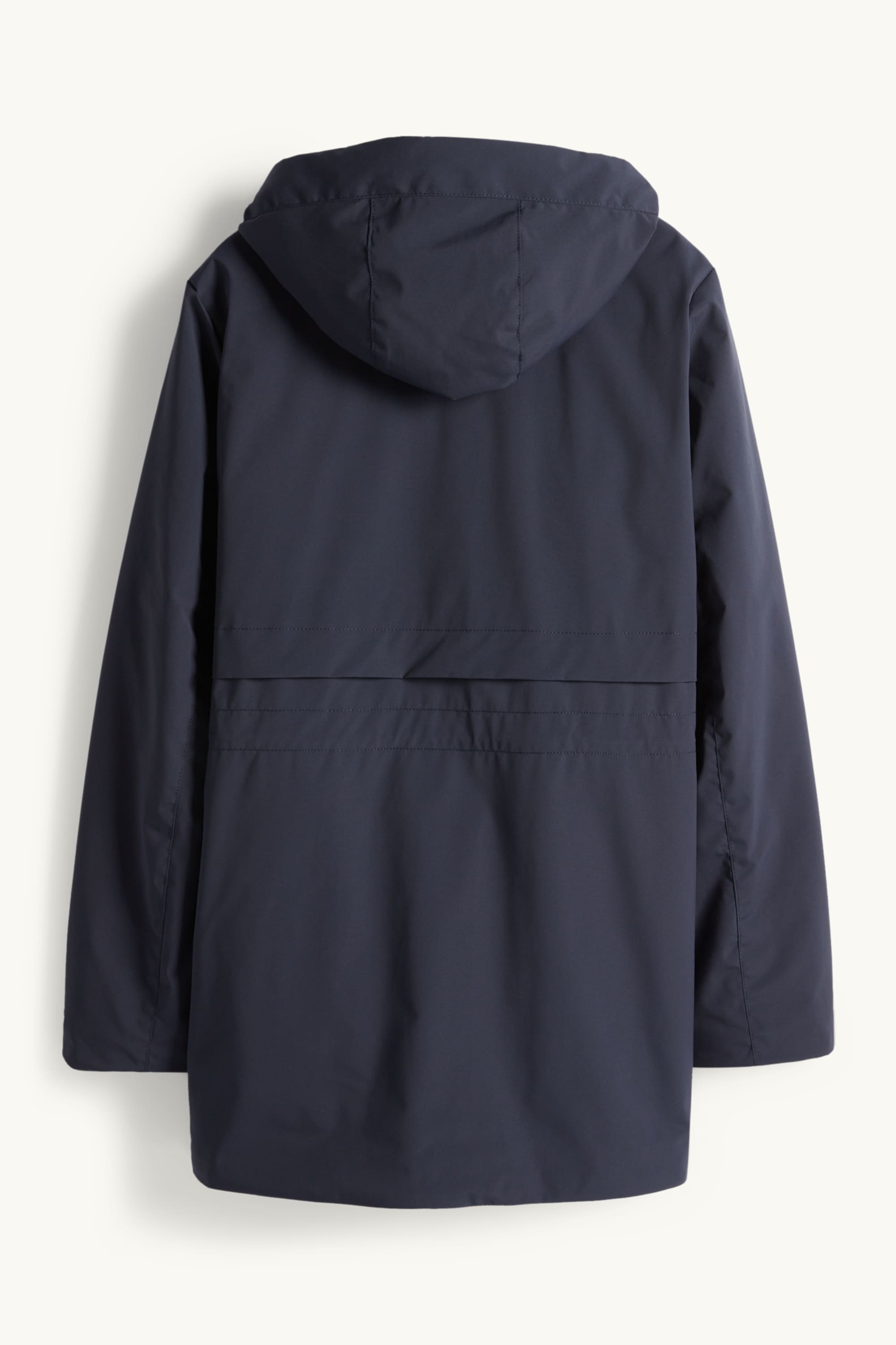 Jacket with hood - lined - water-repellent dark blue