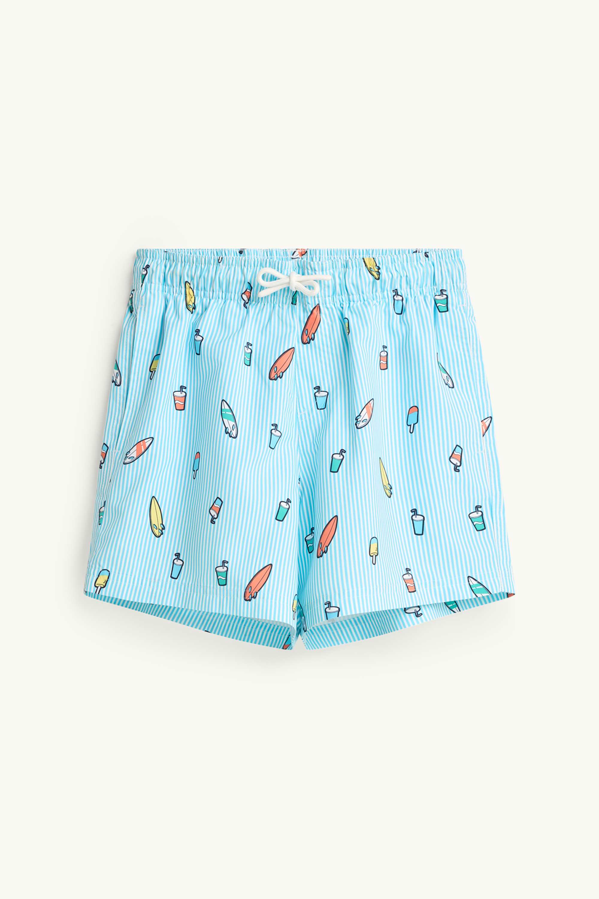 Summer - swim shorts - striped blue / light blue