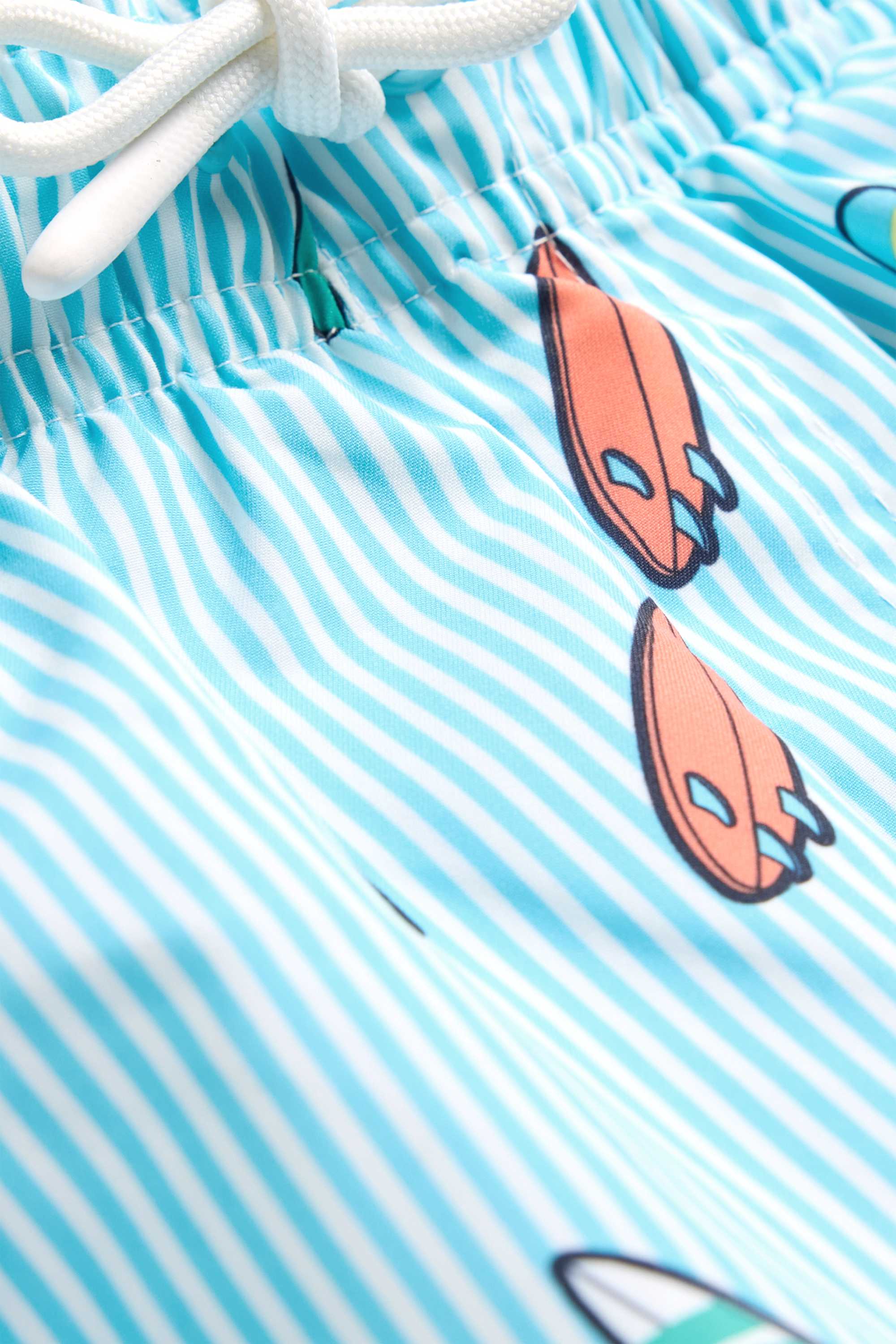 Summer - swim shorts - striped blue / light blue