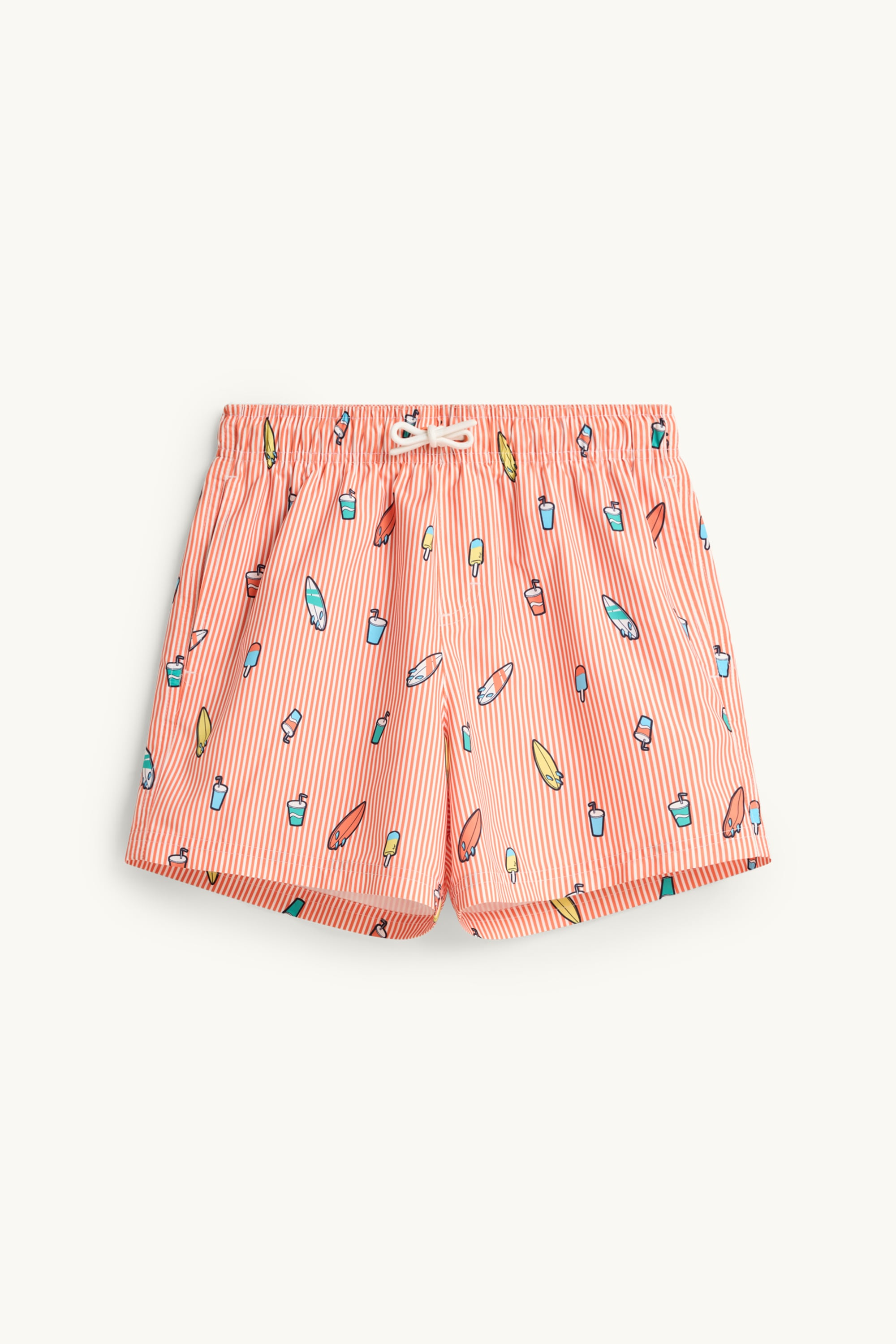 Summer - swim shorts - striped orange