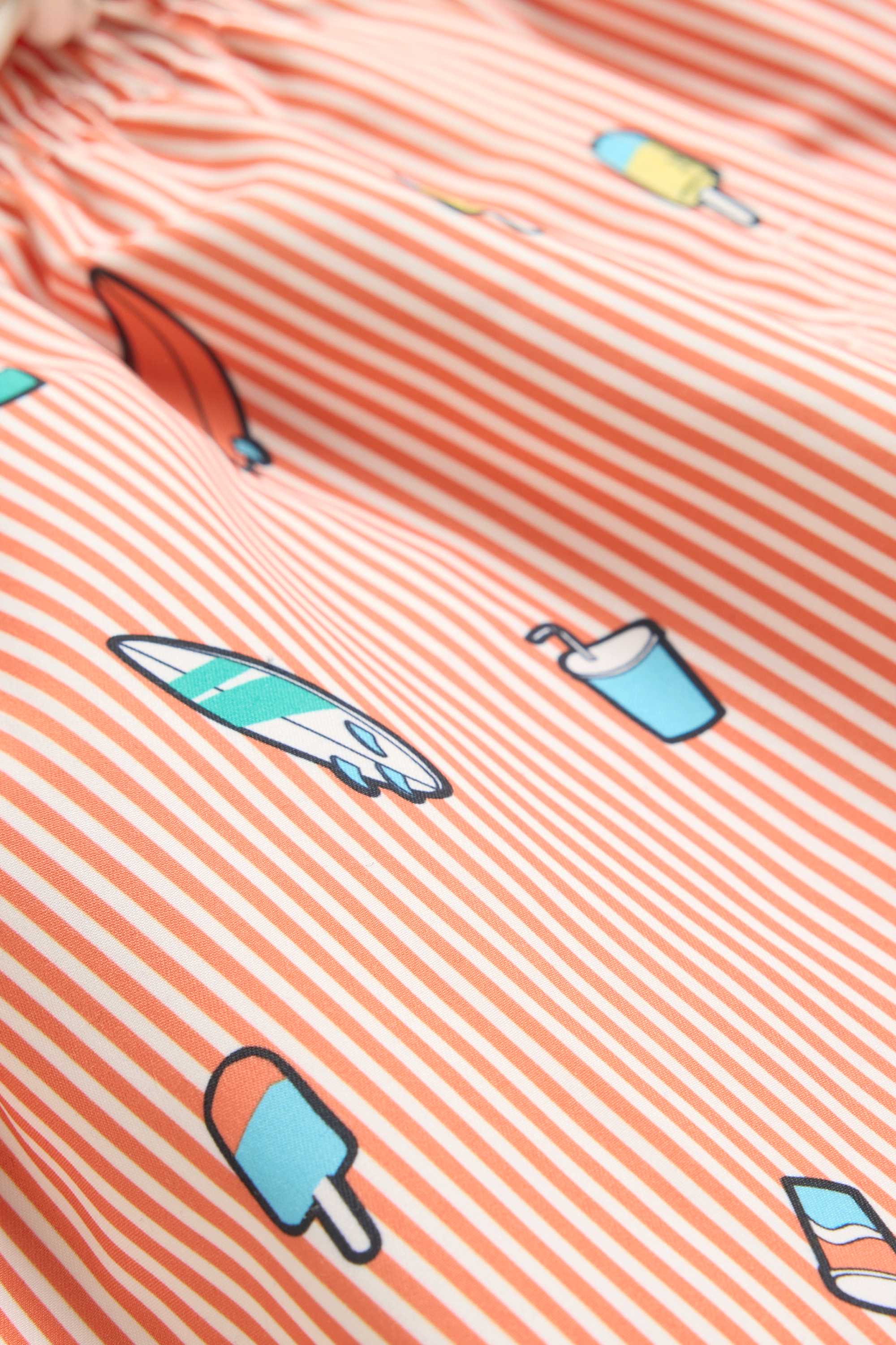Summer - swim shorts - striped orange