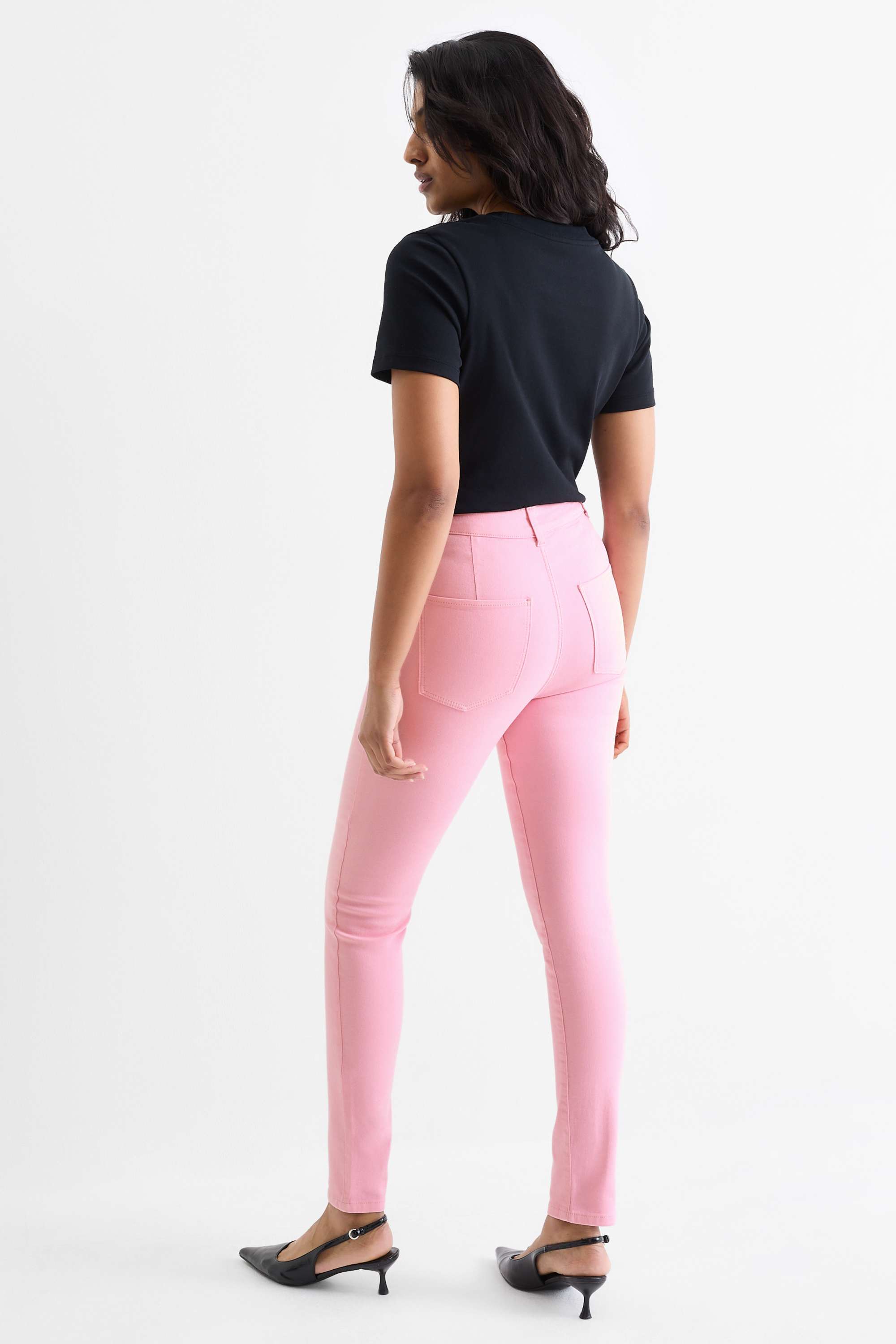 Jegging jeans - high waist rose