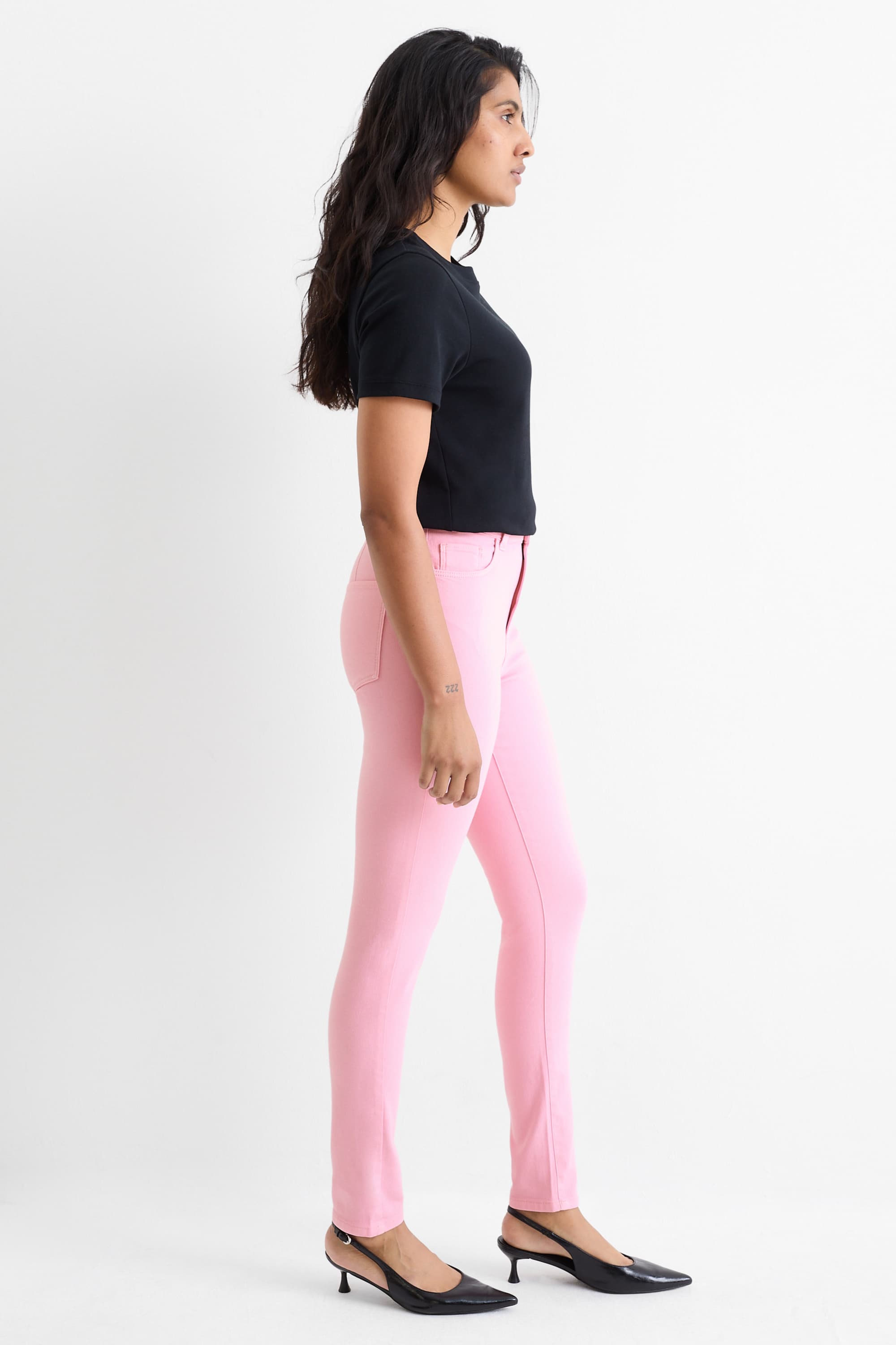 Jegging jeans - high waist rose