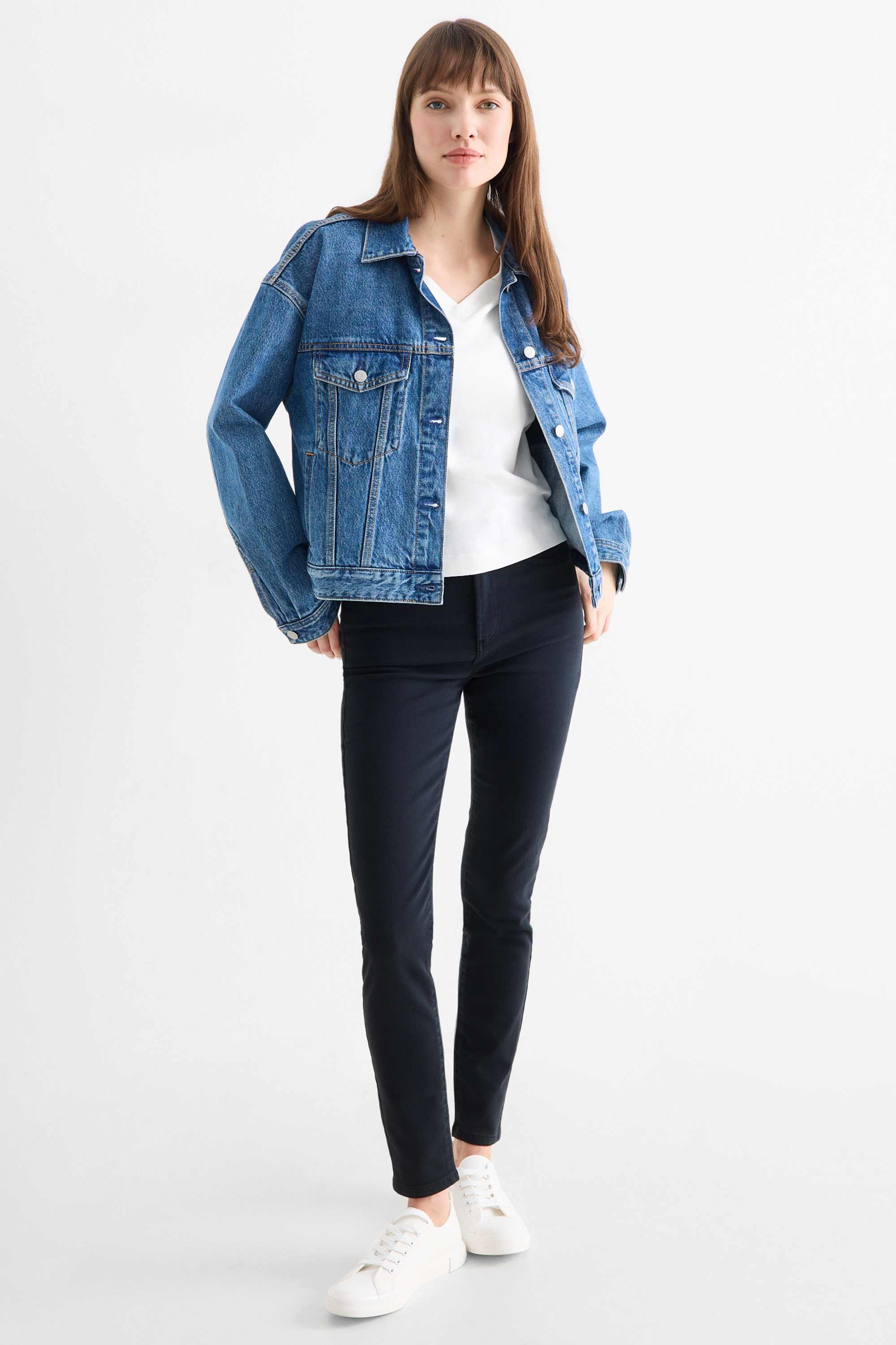 Jegging jeans - high waist dark blue