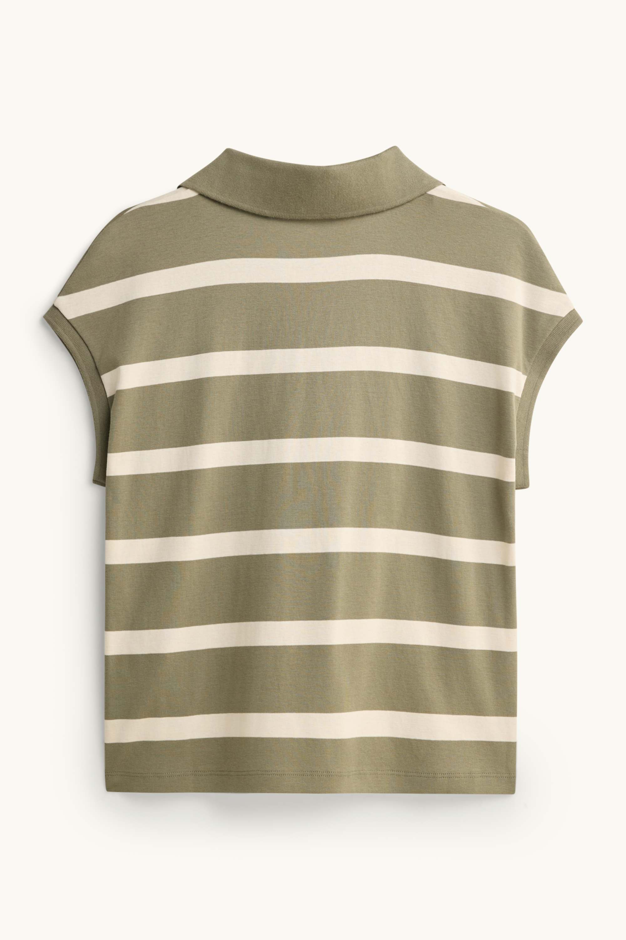 Polo shirt - regular fit - striped light green
