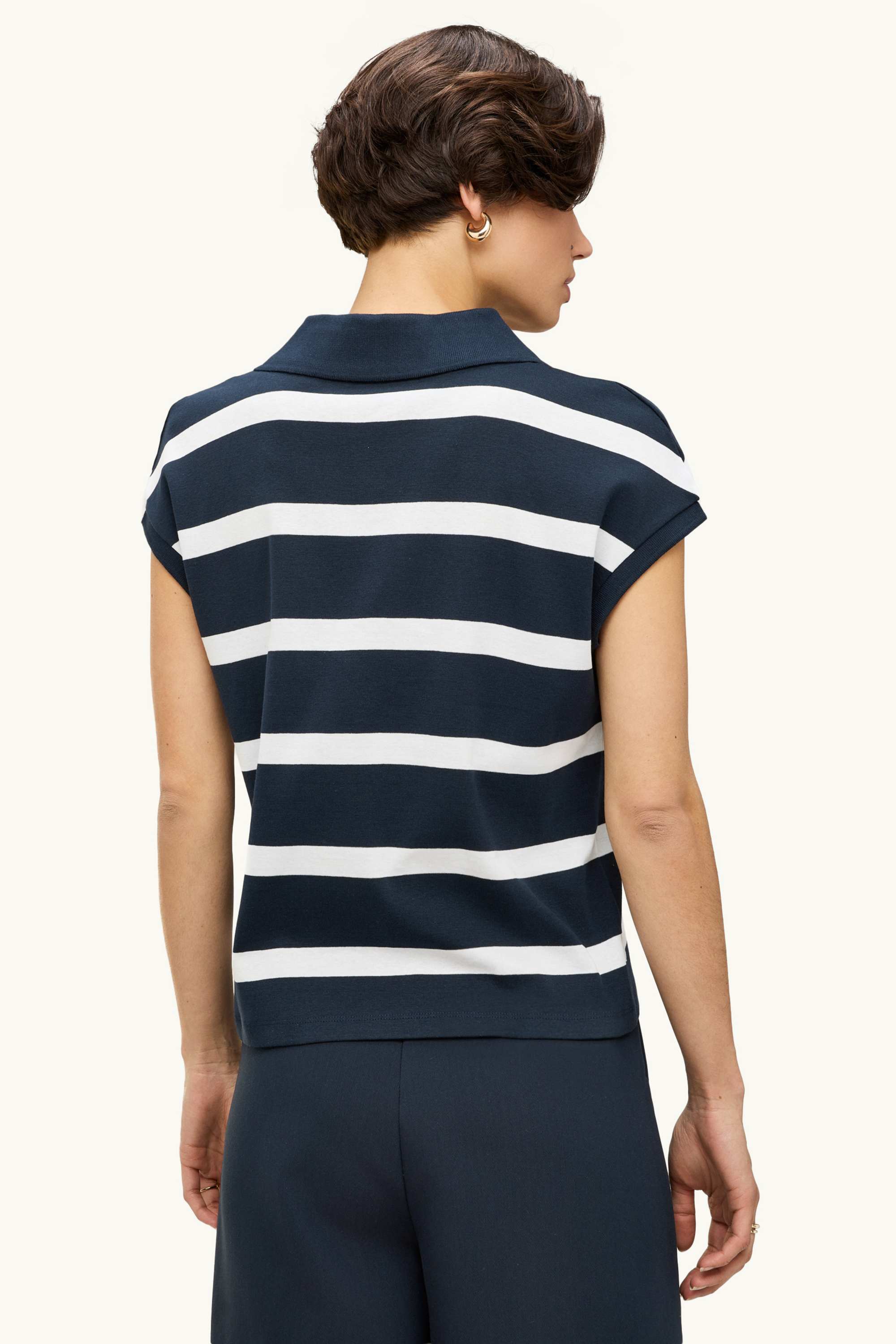 Polo shirt - regular fit - striped blue