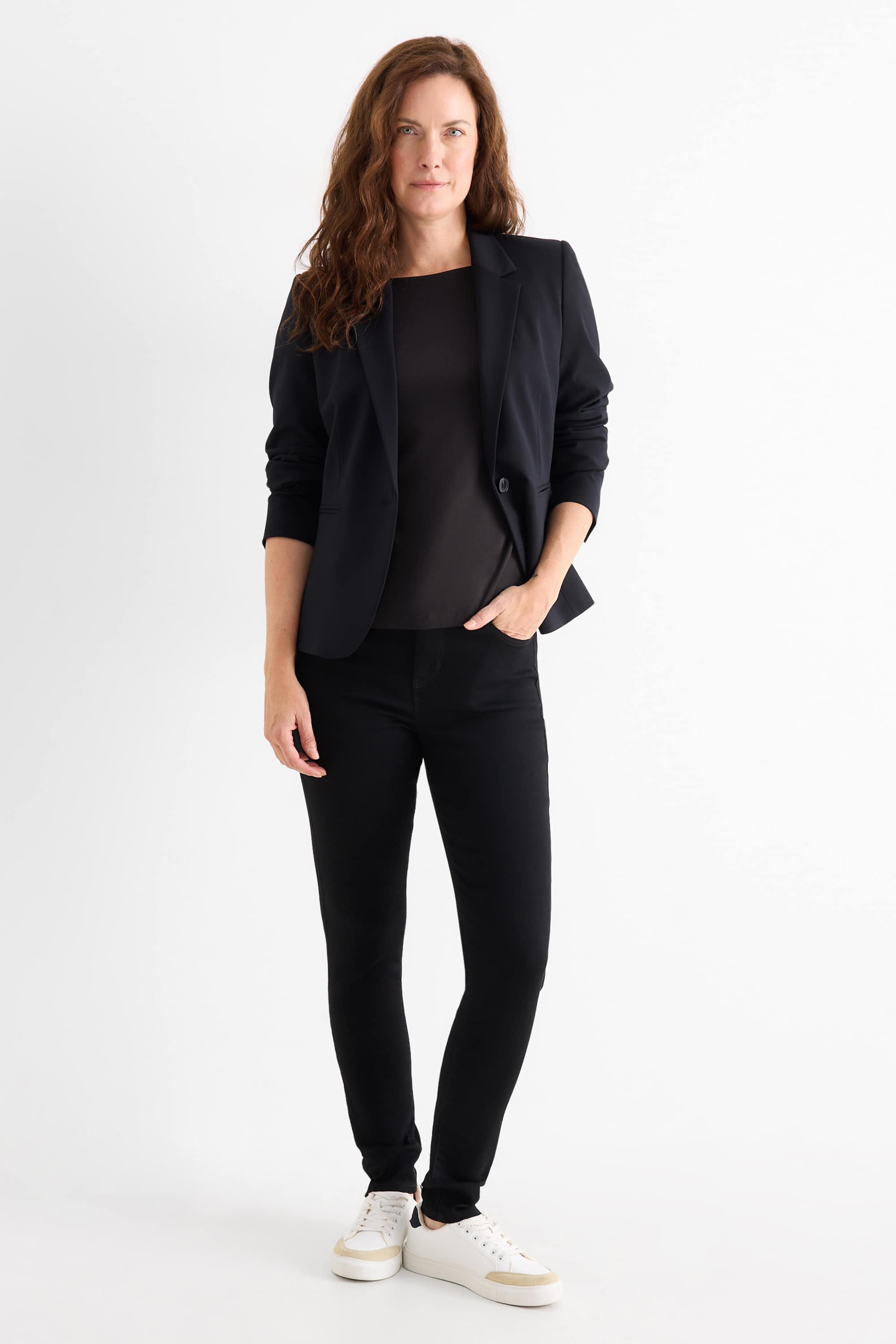 Long sleeve top - regular fit black