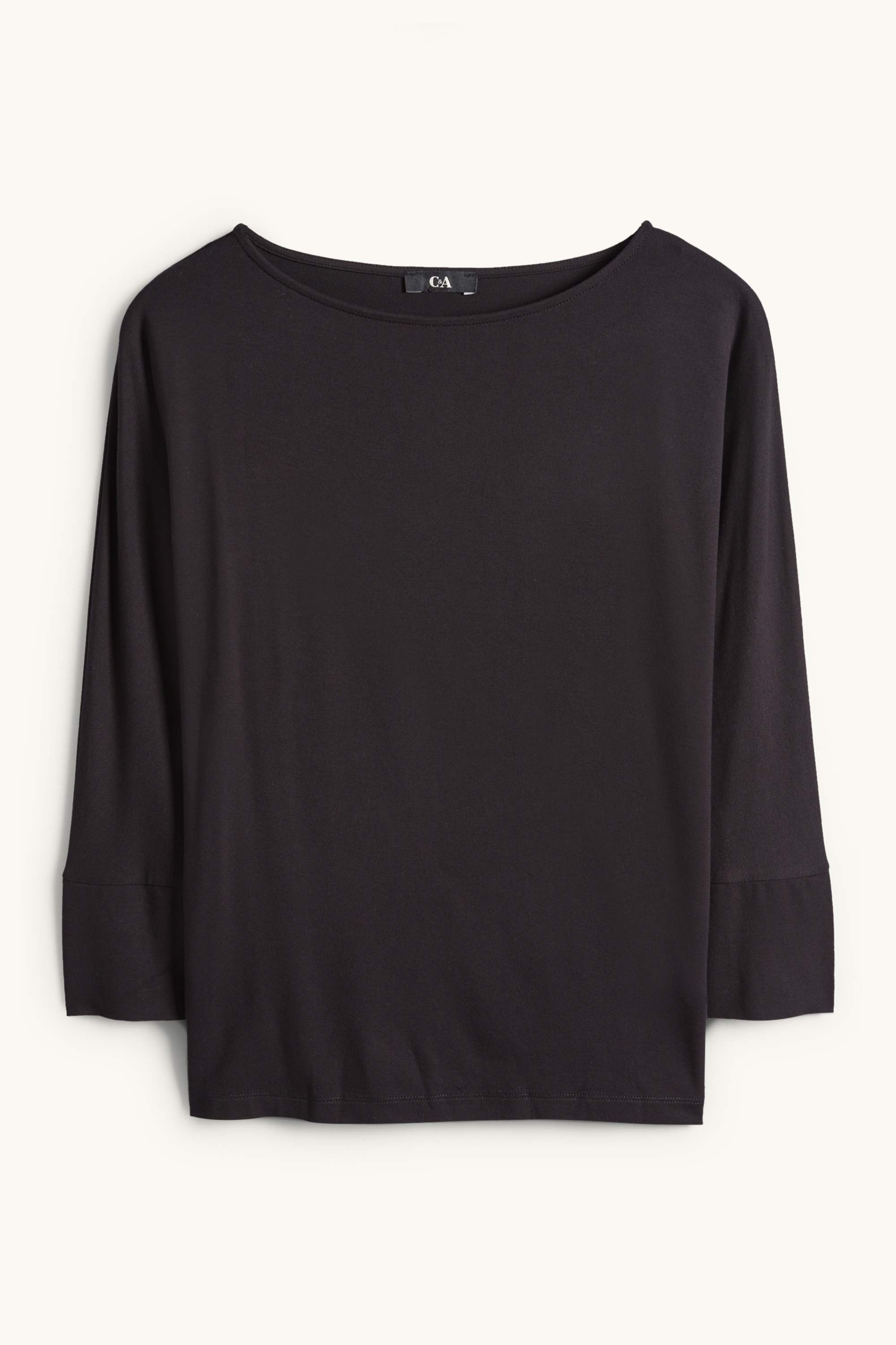 Long sleeve top - regular fit black