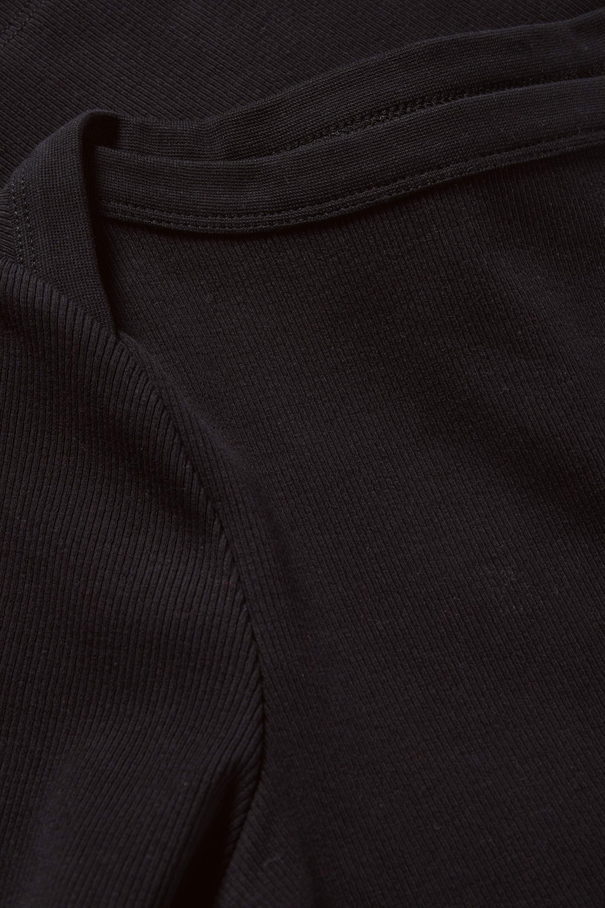 T-shirt - slim fit - ribbed black