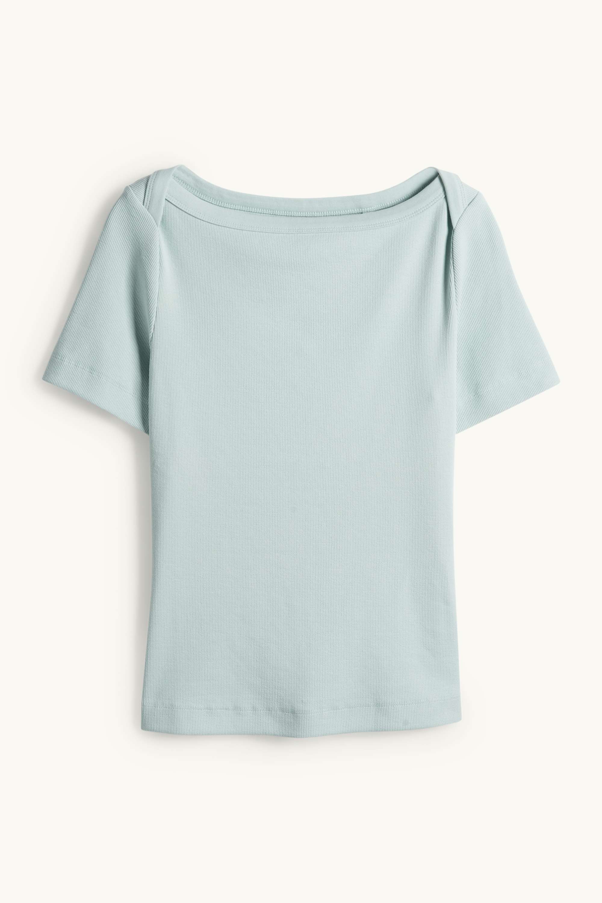 T-shirt - slim fit - ribbed mint green