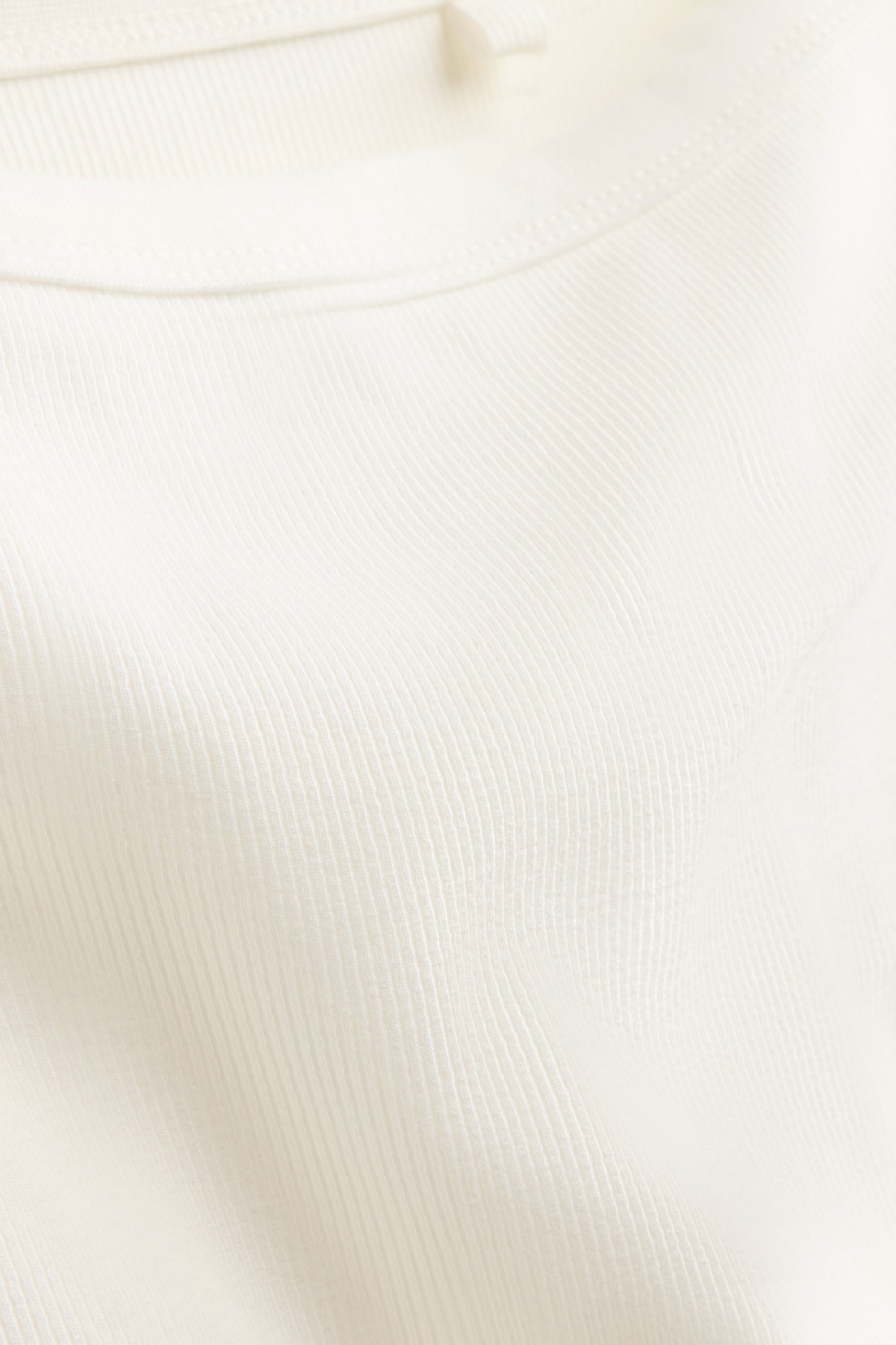 T-shirt - slim fit - ribbed white