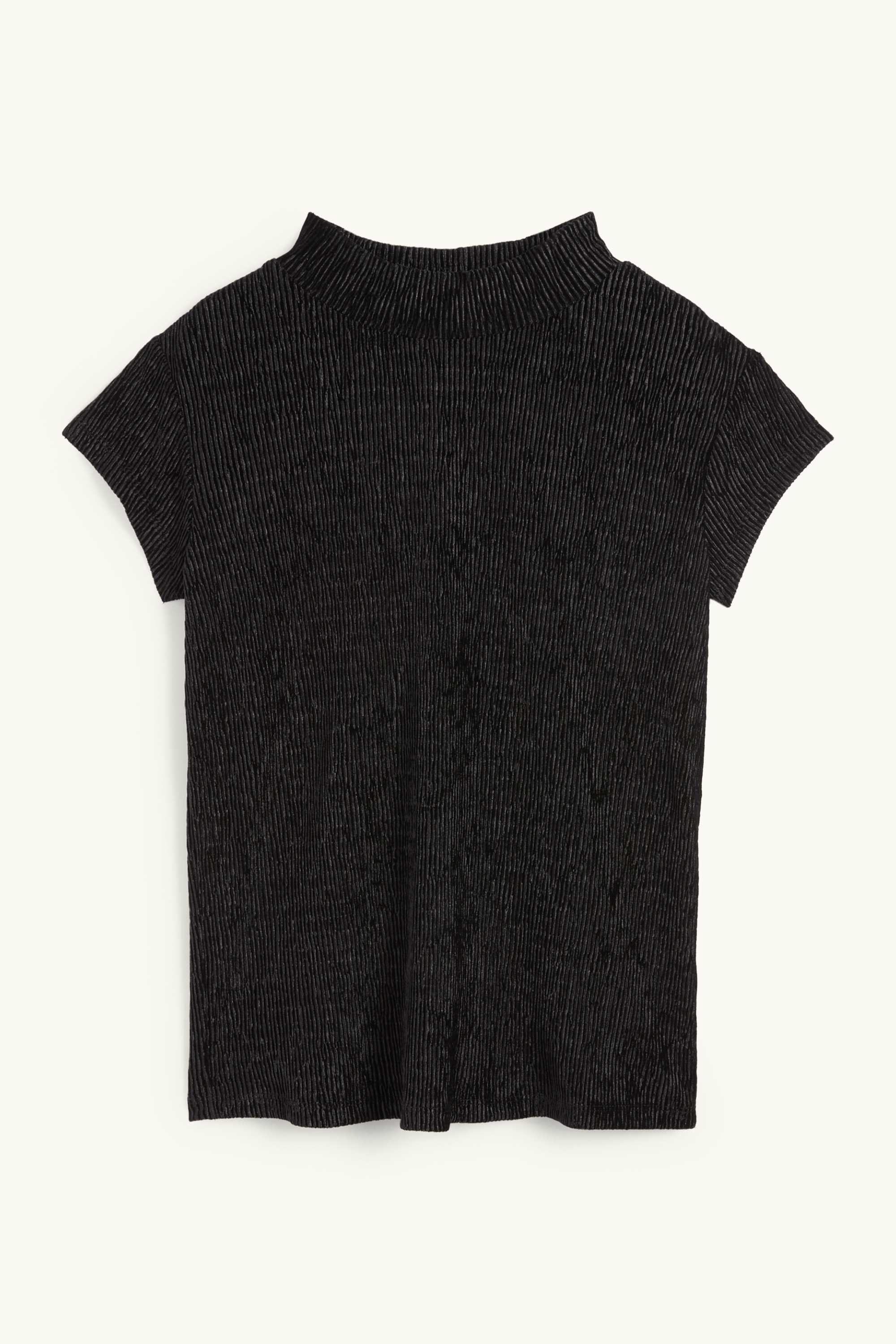 Velvet T-shirt - regular fit - textured black