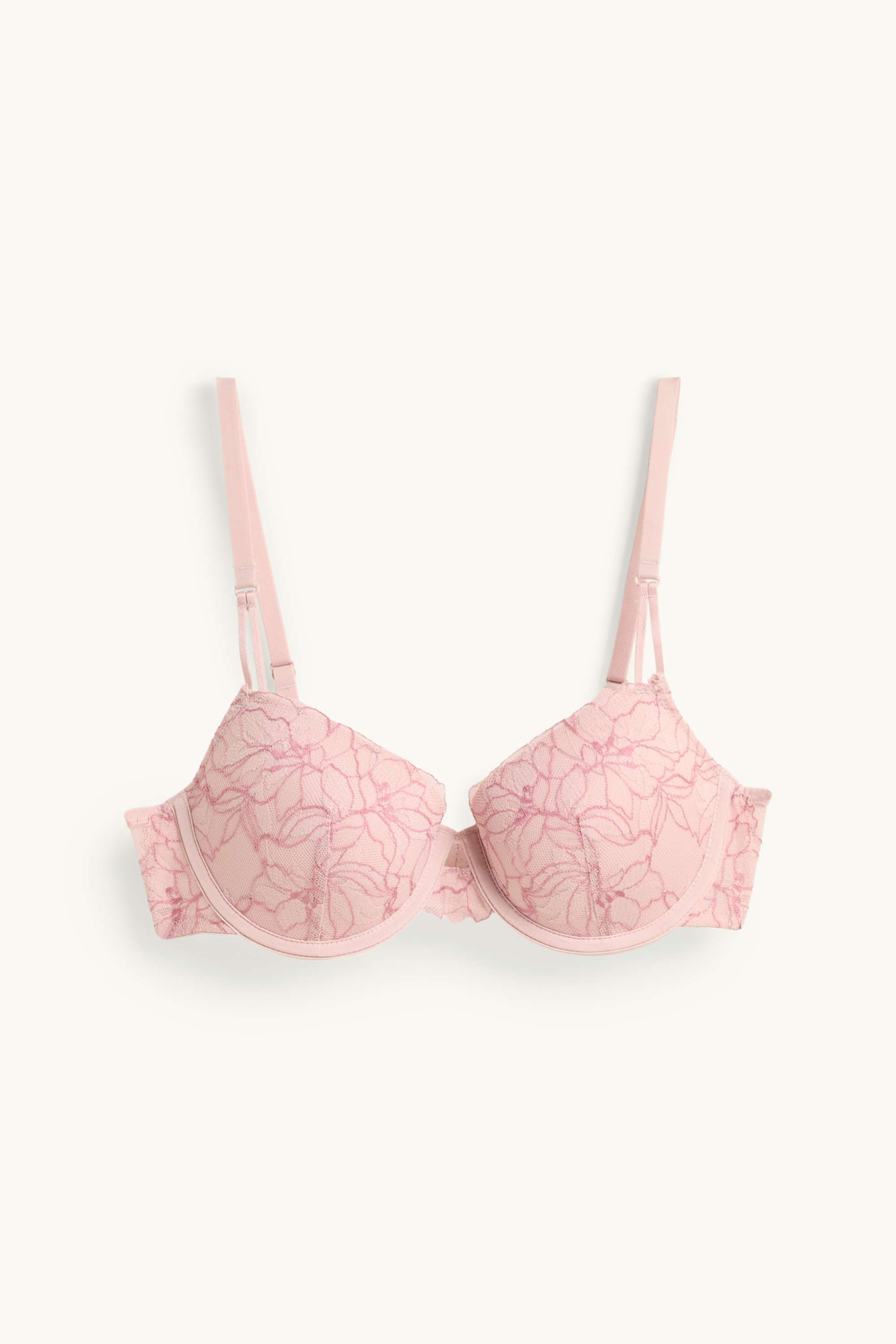 Underwire bra - DEMI - padded rose