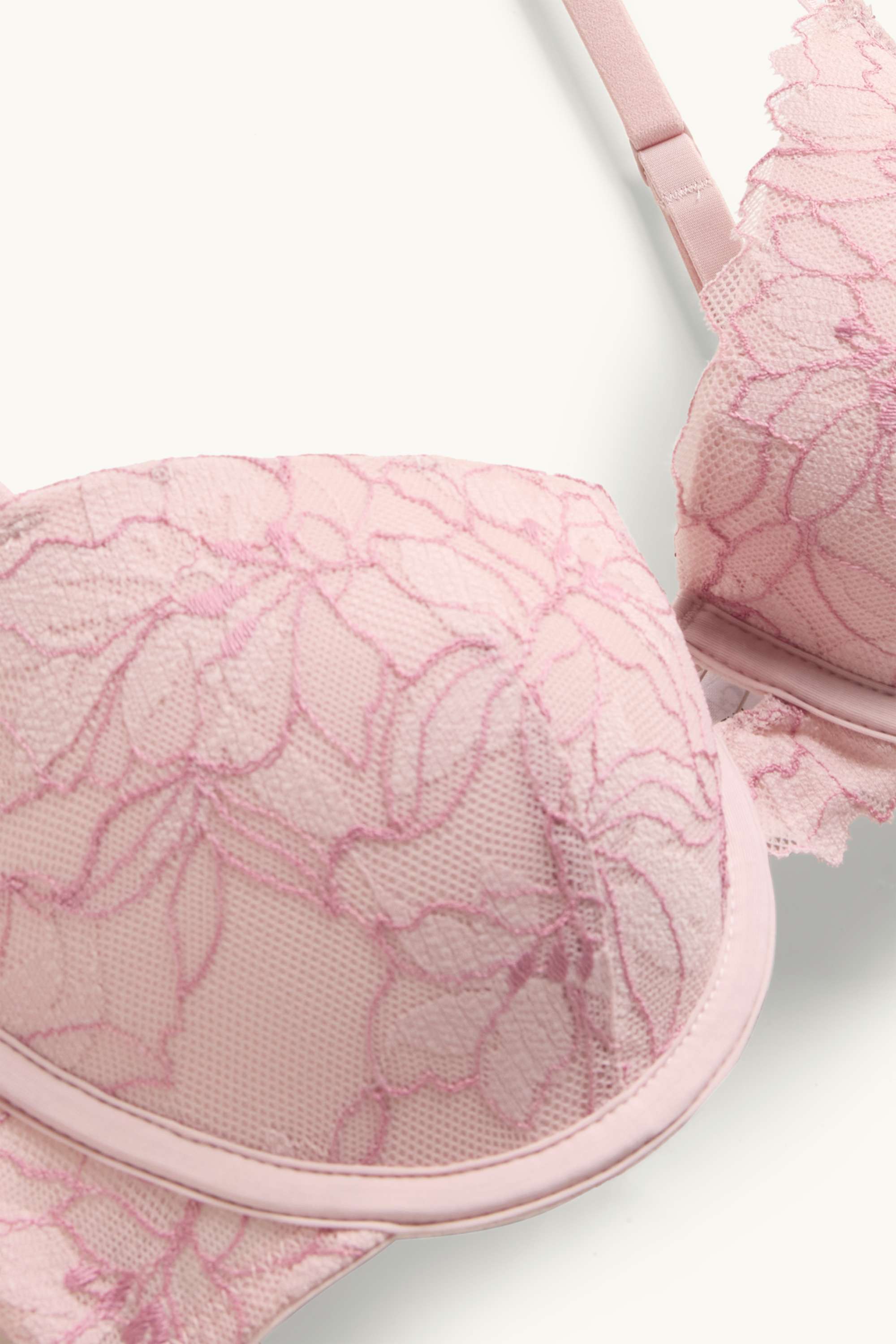 Underwire bra - DEMI - padded rose