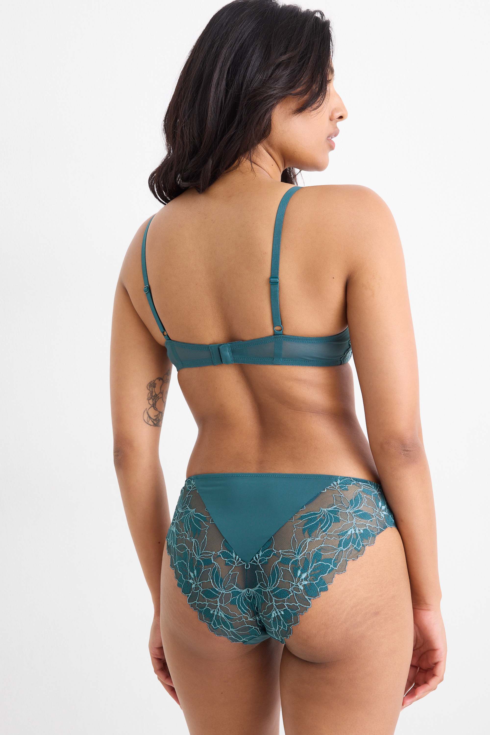 Underwire bra - DEMI - padded green