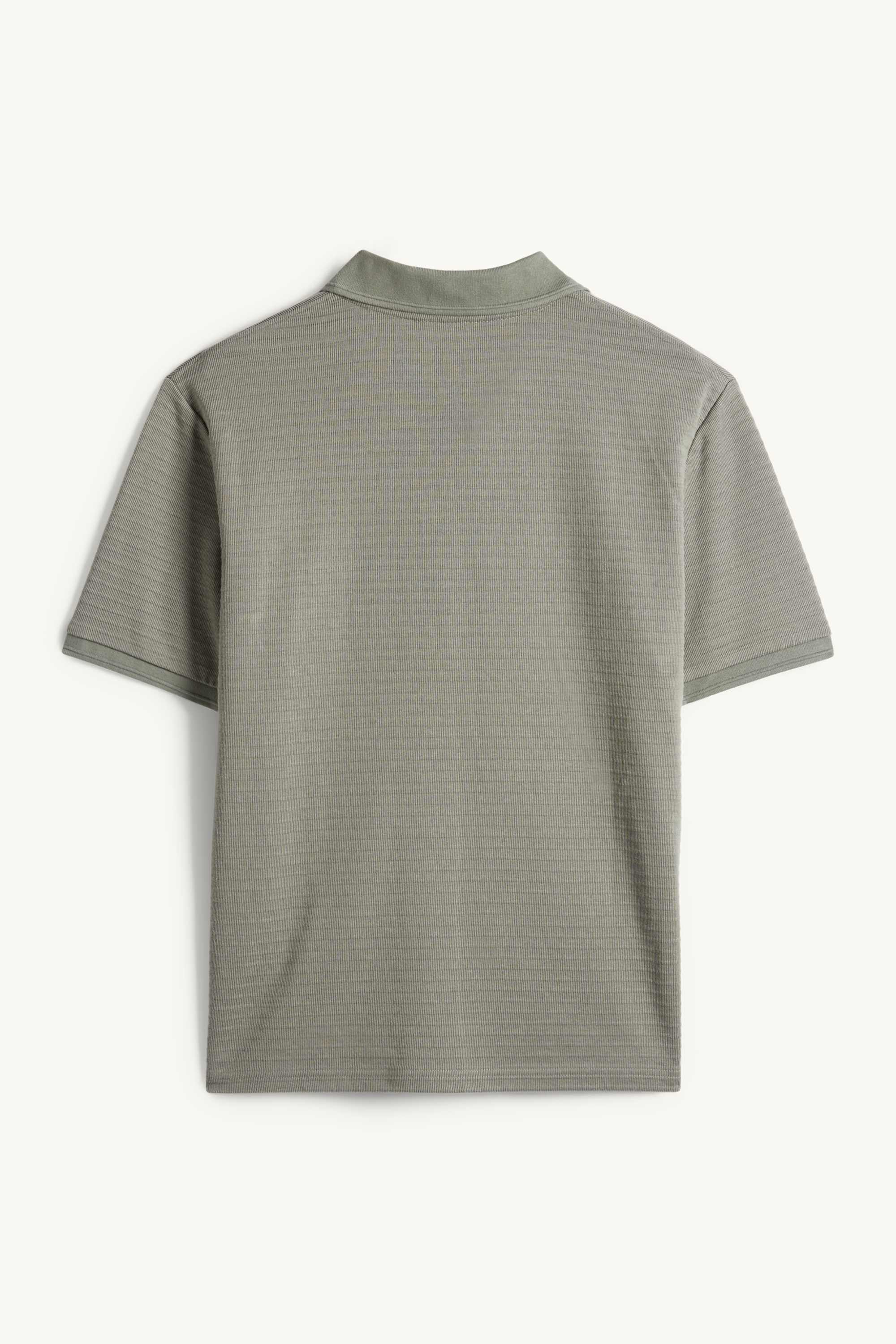 Polo shirt - regular fit - ribbed green