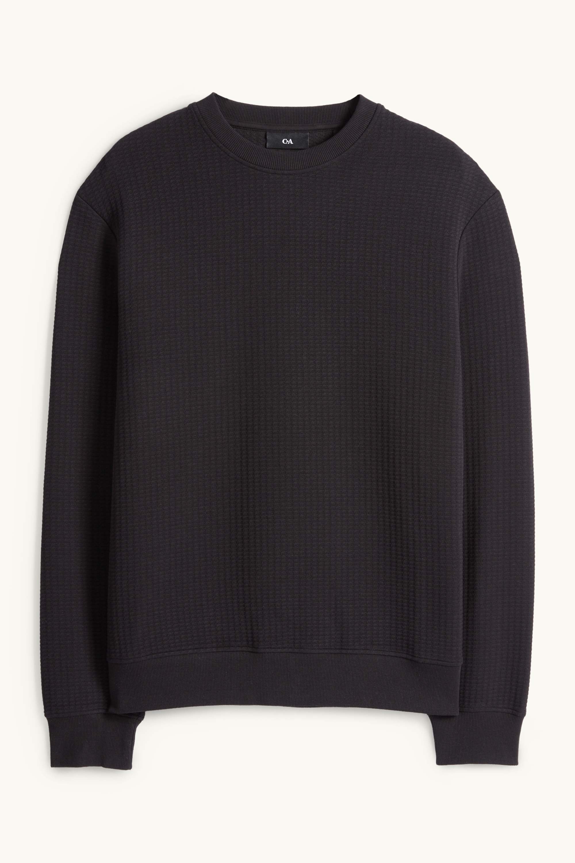 Sweatshirt - textured black