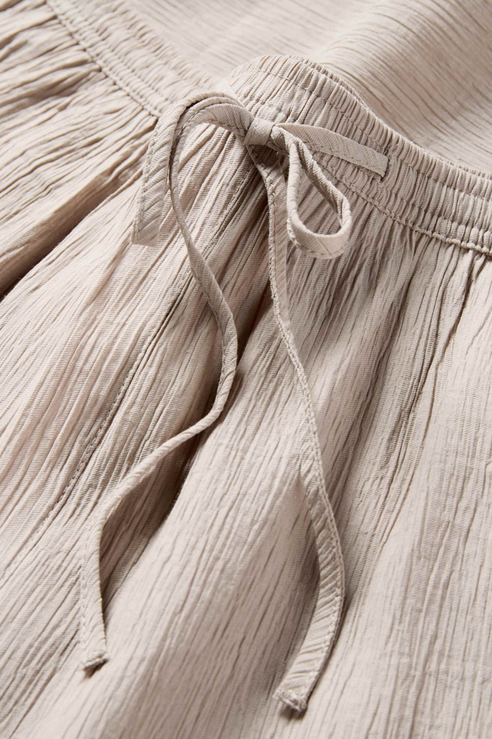 Cloth trousers - mid-rise waist - wide leg taupe