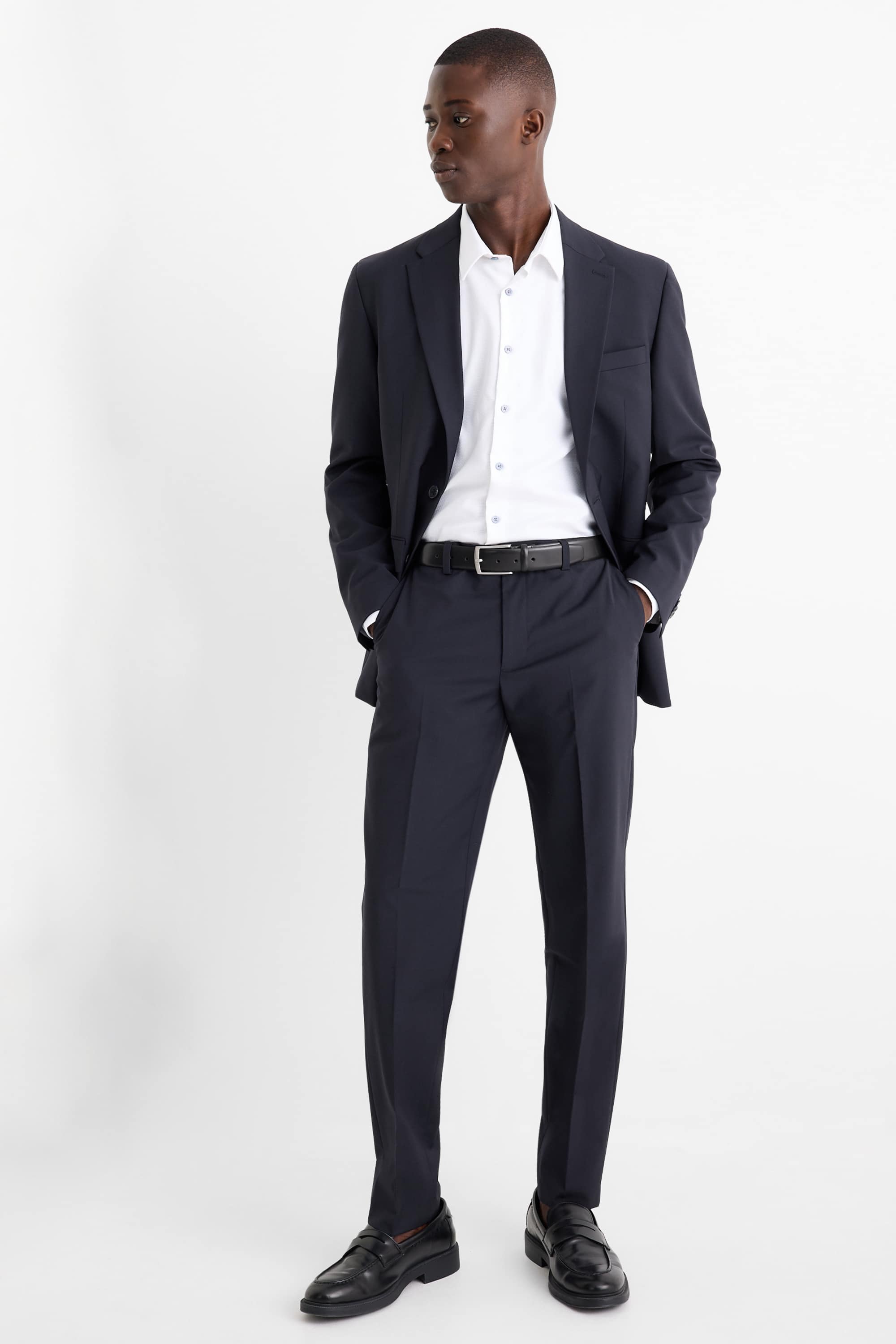 Mix & match tailored jacket - regular fit - Flex - new wool blend dark blue