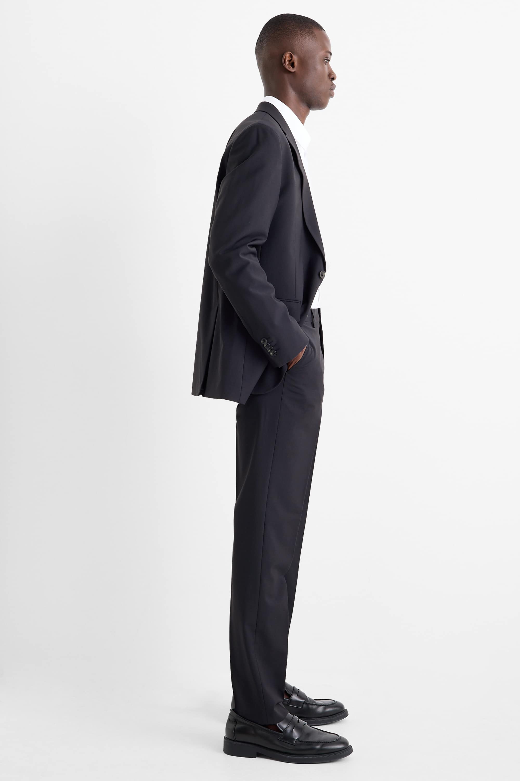 Mix & match suit trousers - regular fit - Flex - wool blend dark blue