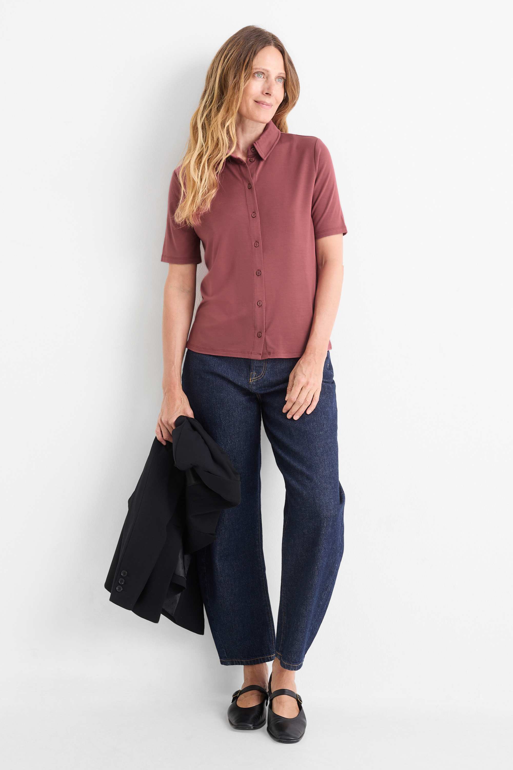 Shirt blouse bordeaux
