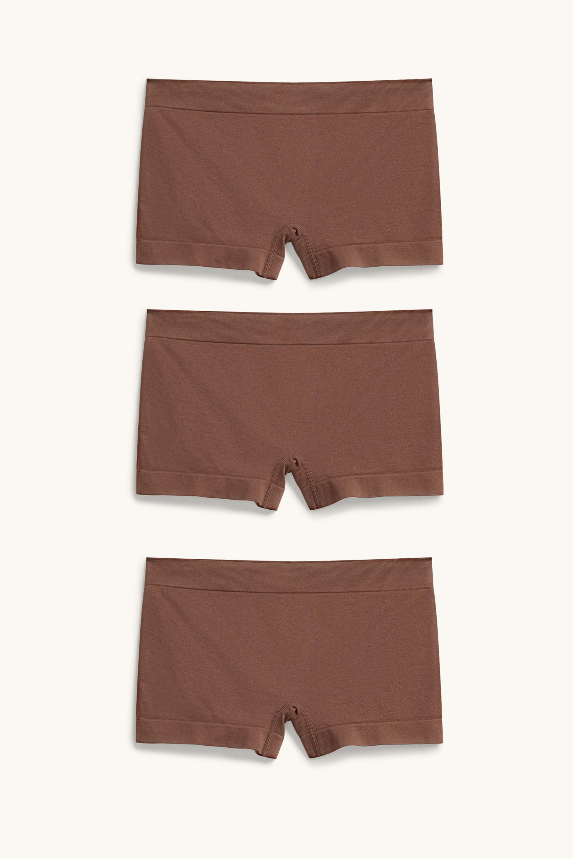 Multipack of 3 - shorts - seamless brown