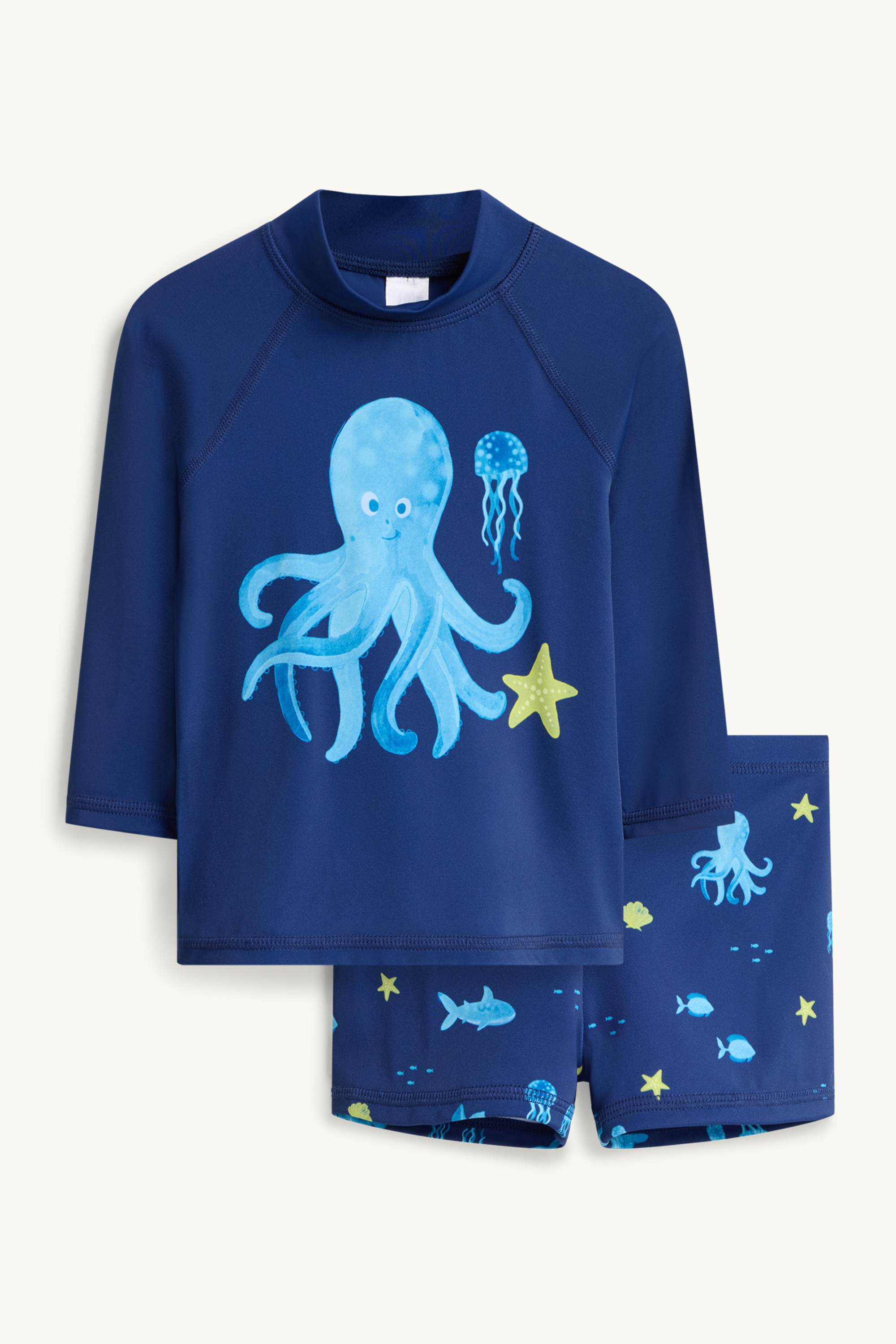 Sea creatures - baby outfit - LYCRA® XTRA LIFE™ dark blue