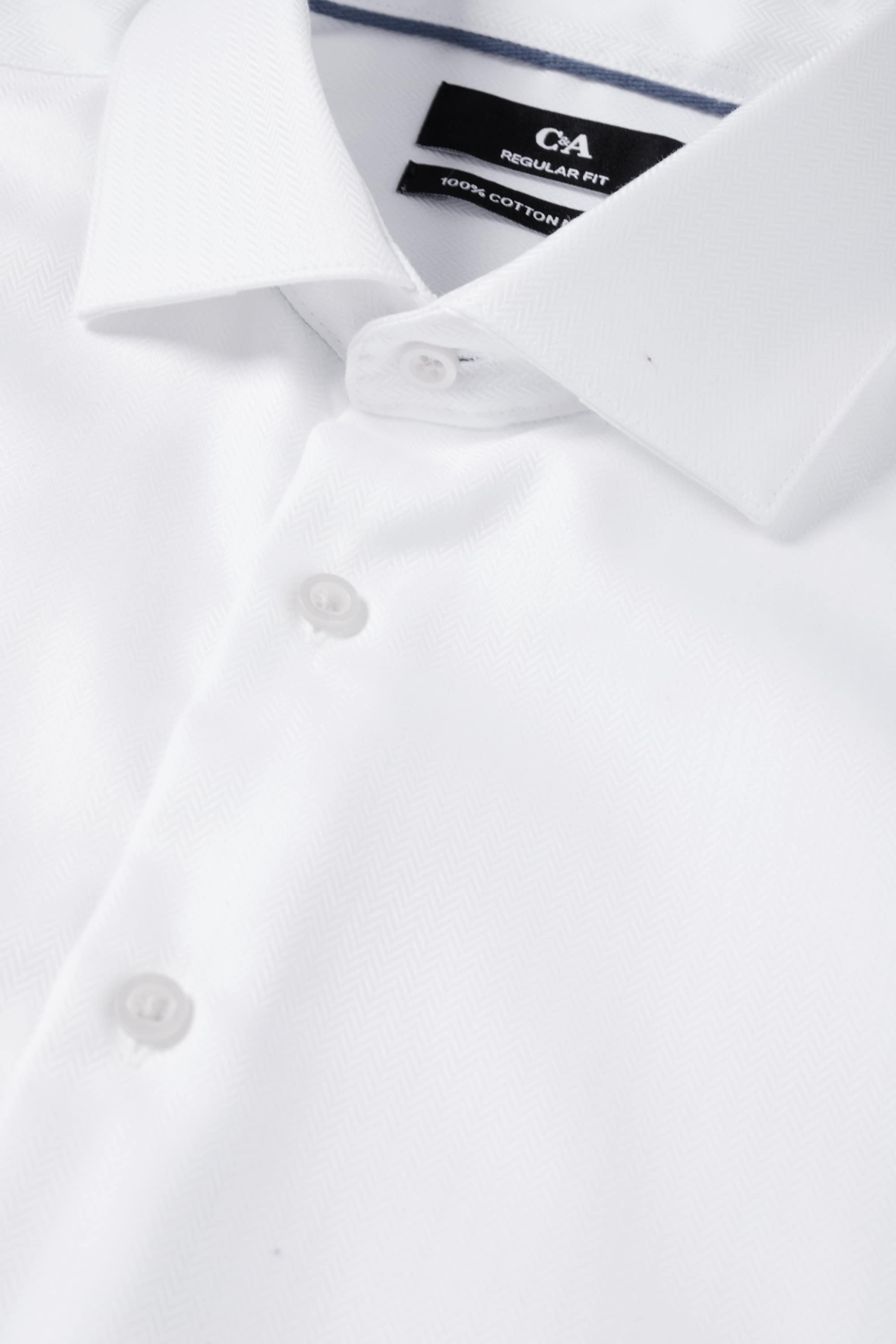 Business shirt - regular fit - cutaway collar - easy-iron white