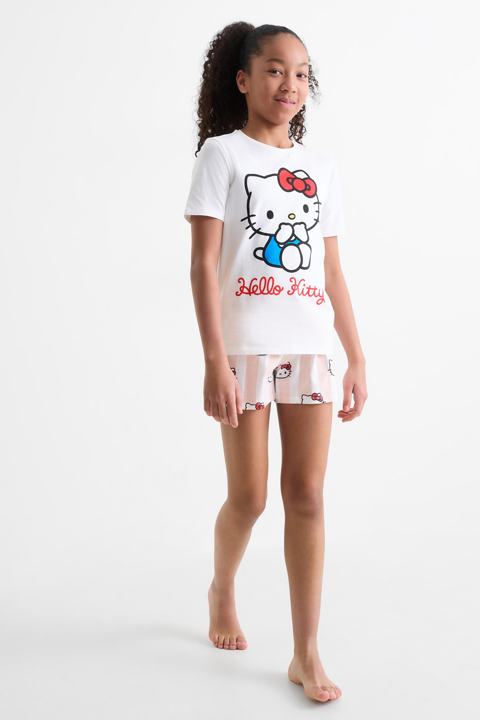 Multipack of 2 - Hello Kitty and Friends - short pyjamas white / blue