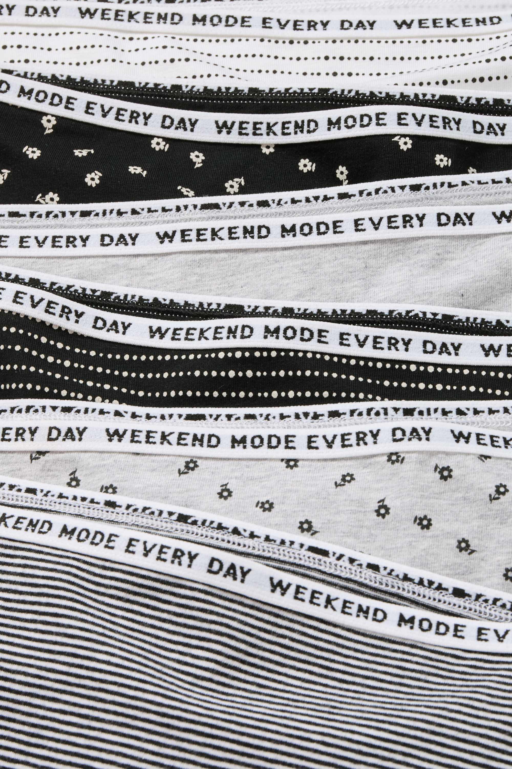 Multipack of 7 - knickers black / white